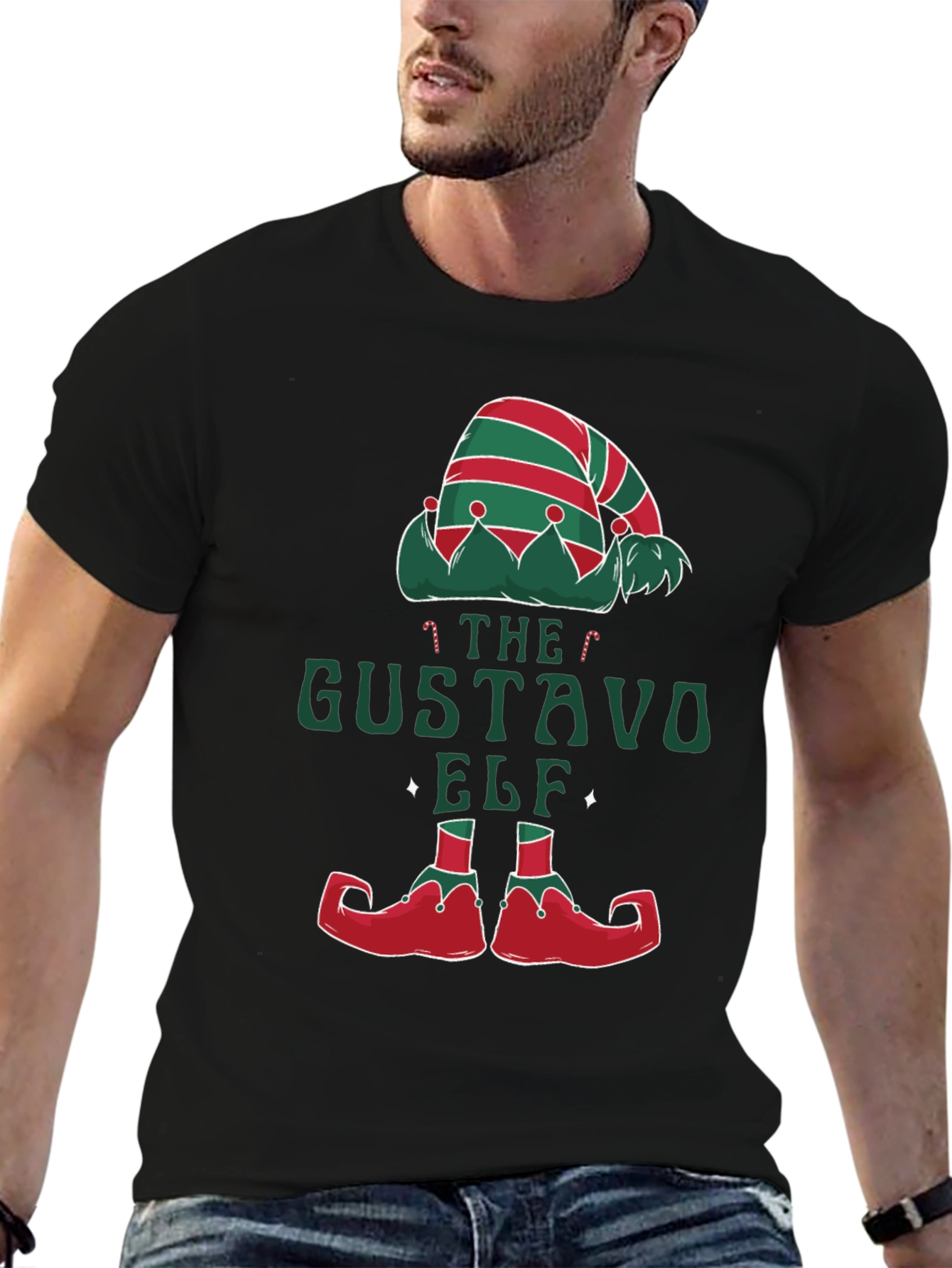 Gustavo Elf Christmas T-Shirt - Holiday Festive Tee
