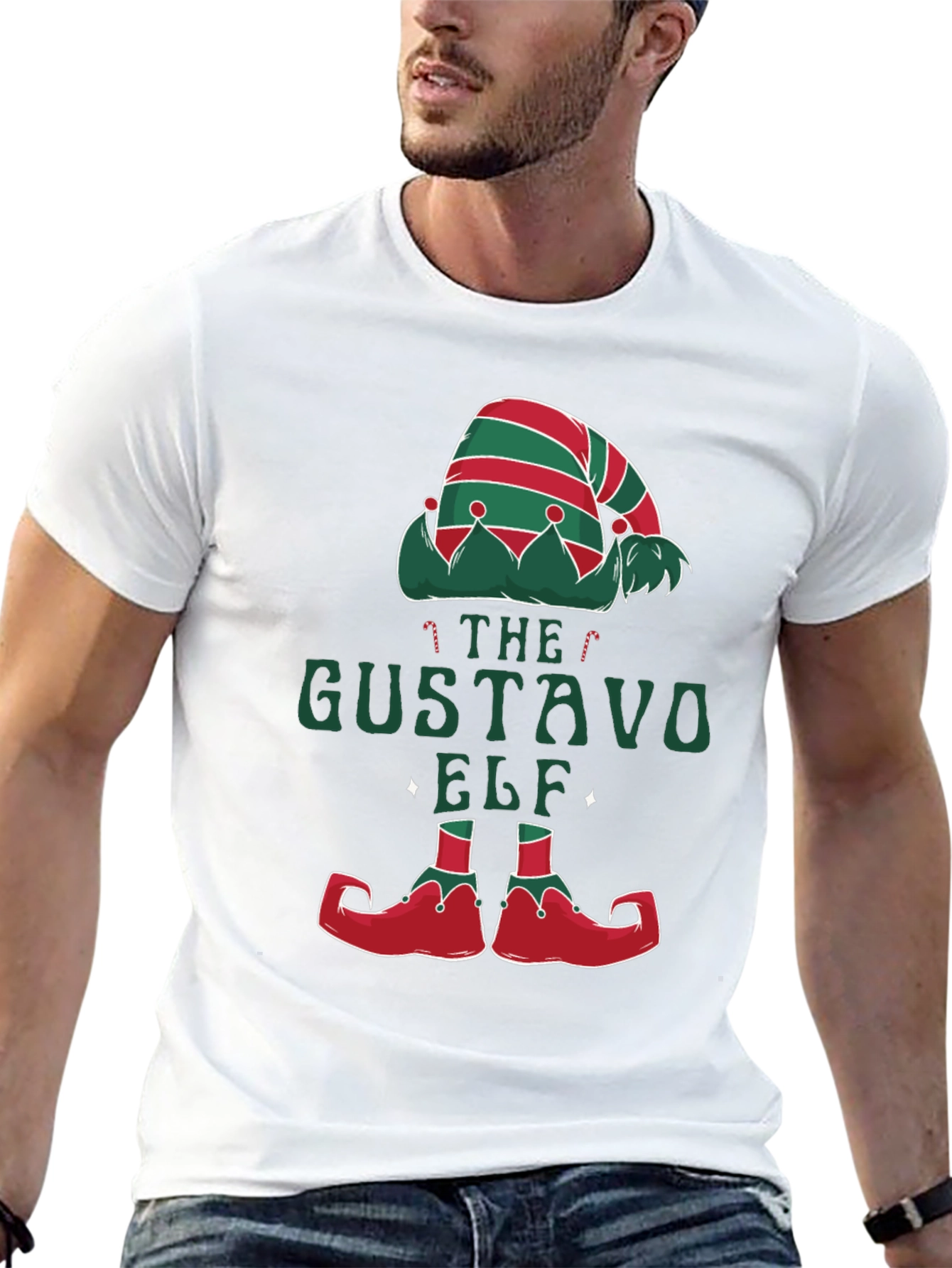 Gustavo Elf Christmas T-Shirt - Holiday Festive Tee