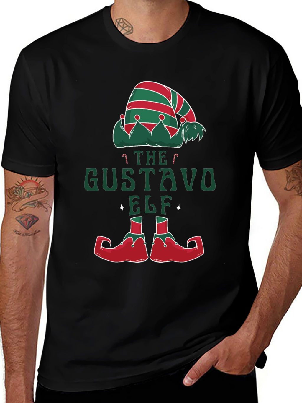Gustavo Elf Christmas T-Shirt - Holiday Festive Tee