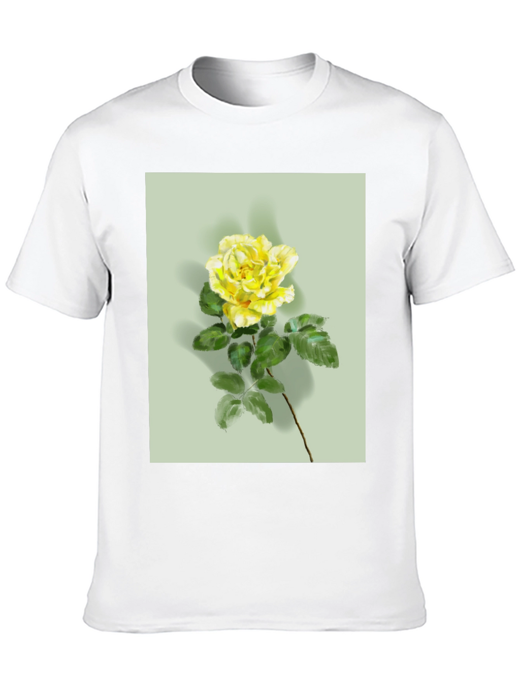 Floral T-Shirt: Yellow Rose