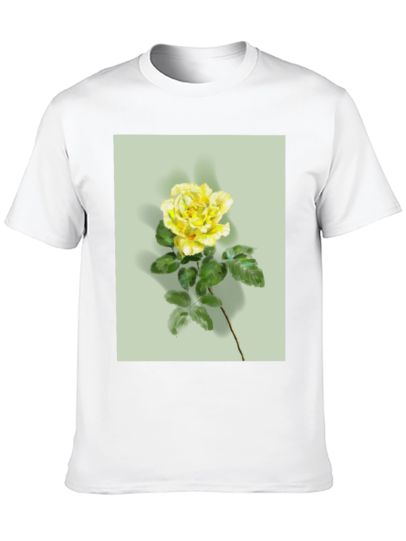 Floral T-Shirt: Yellow Rose