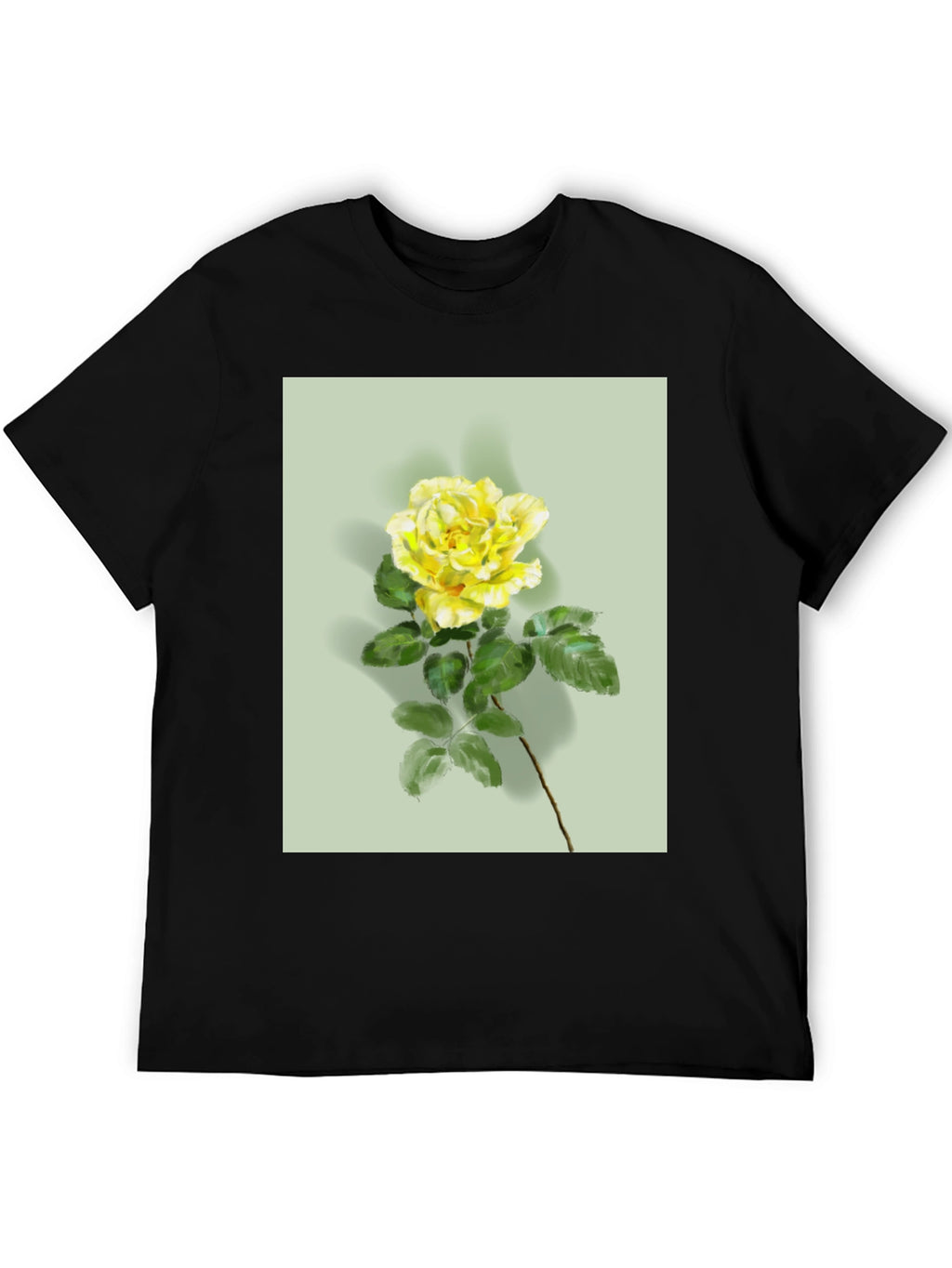 Floral T-Shirt: Yellow Rose