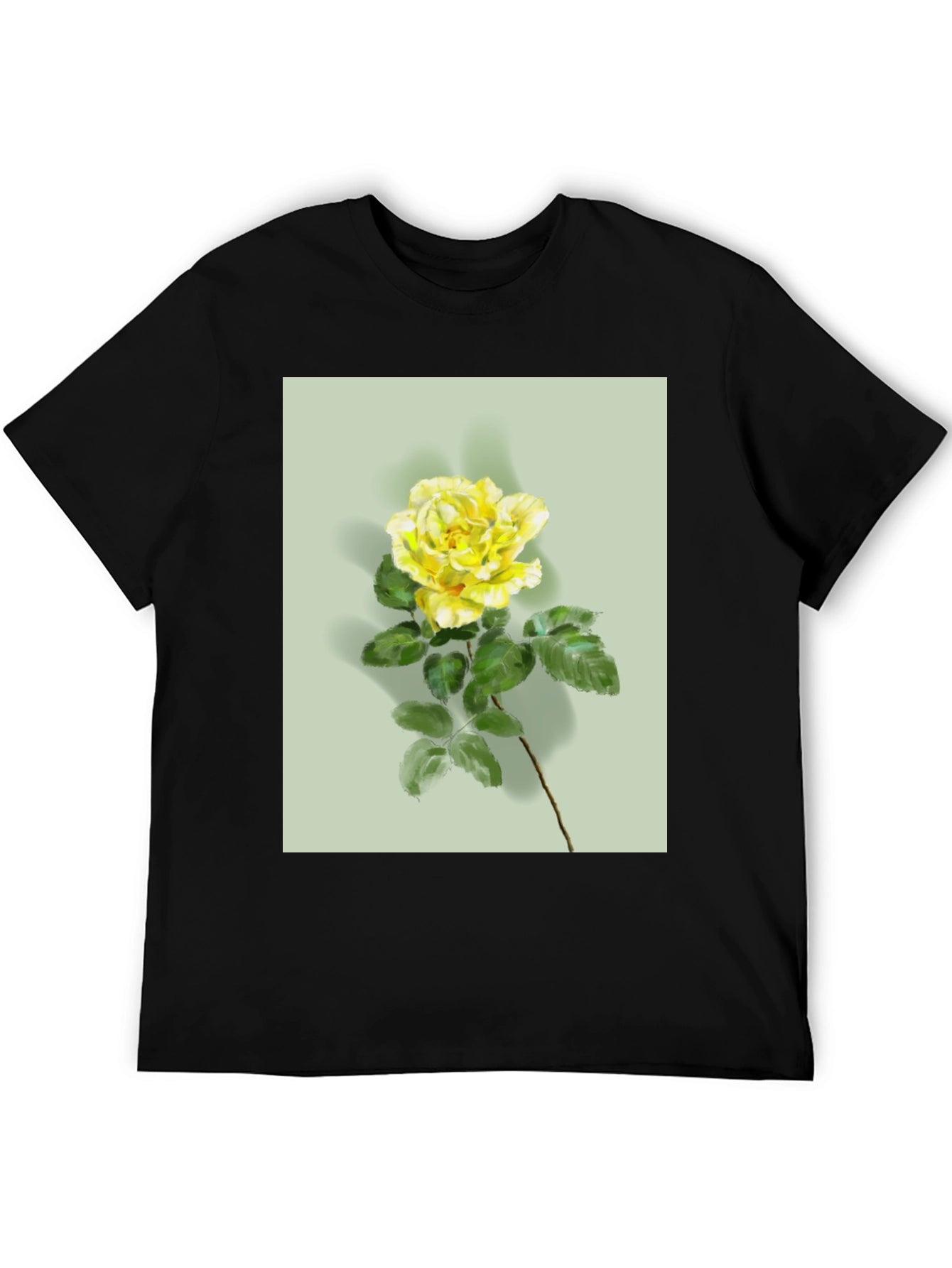 Floral T-Shirt: Yellow Rose