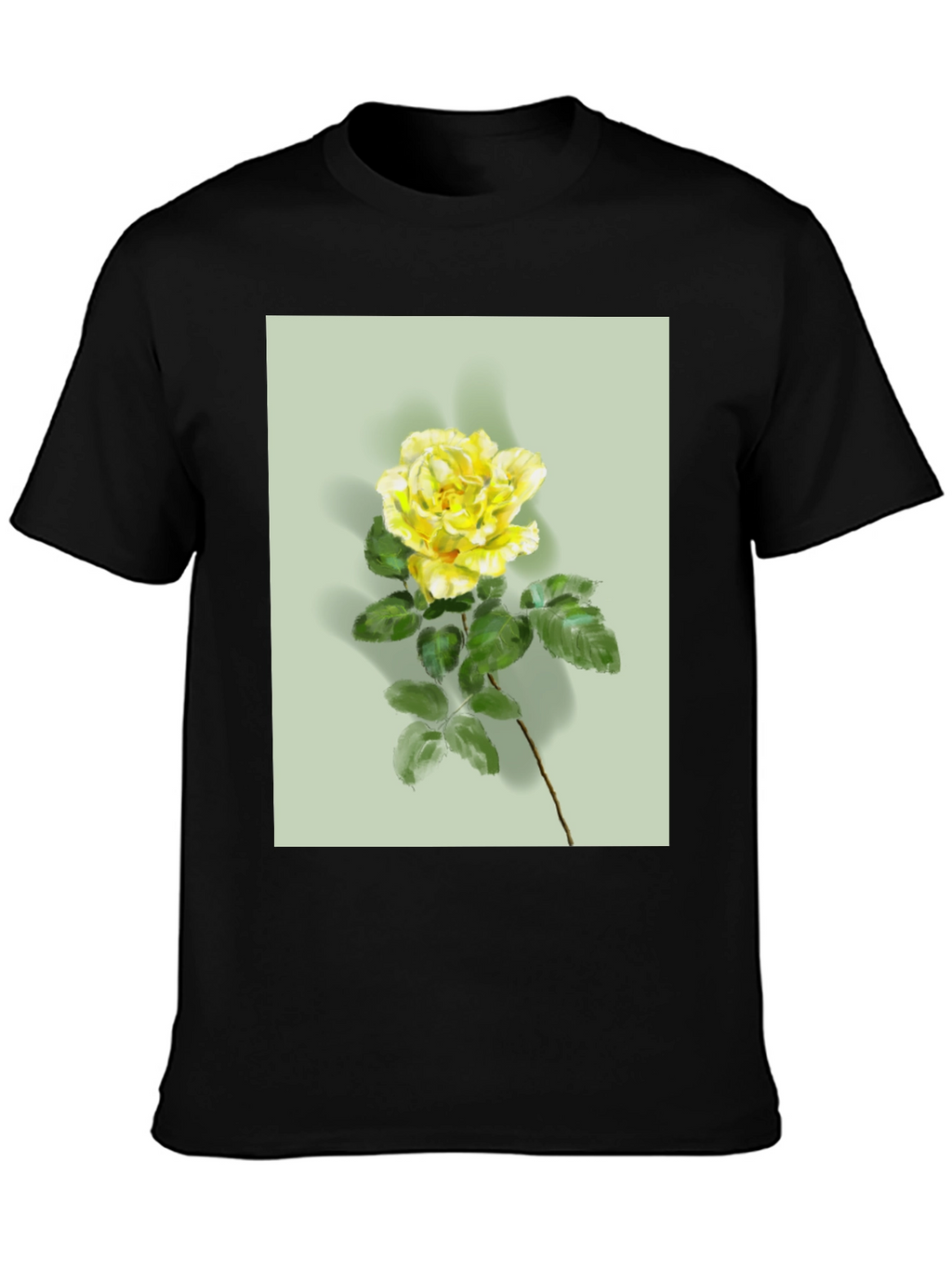 Floral T-Shirt: Yellow Rose