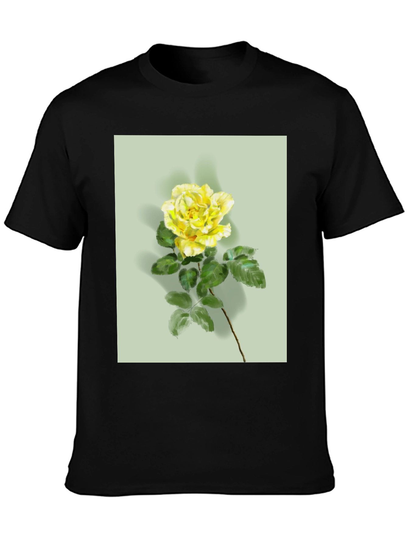 Floral T-Shirt: Yellow Rose