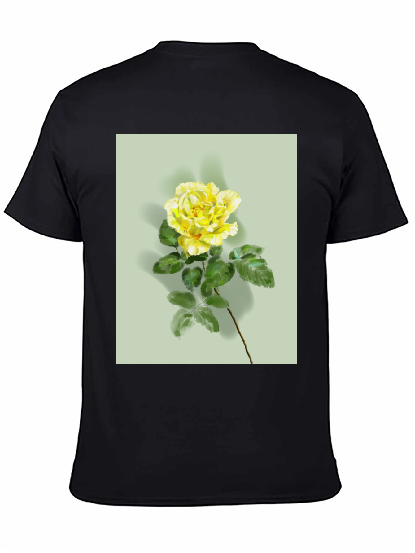 Floral T-Shirt: Yellow Rose