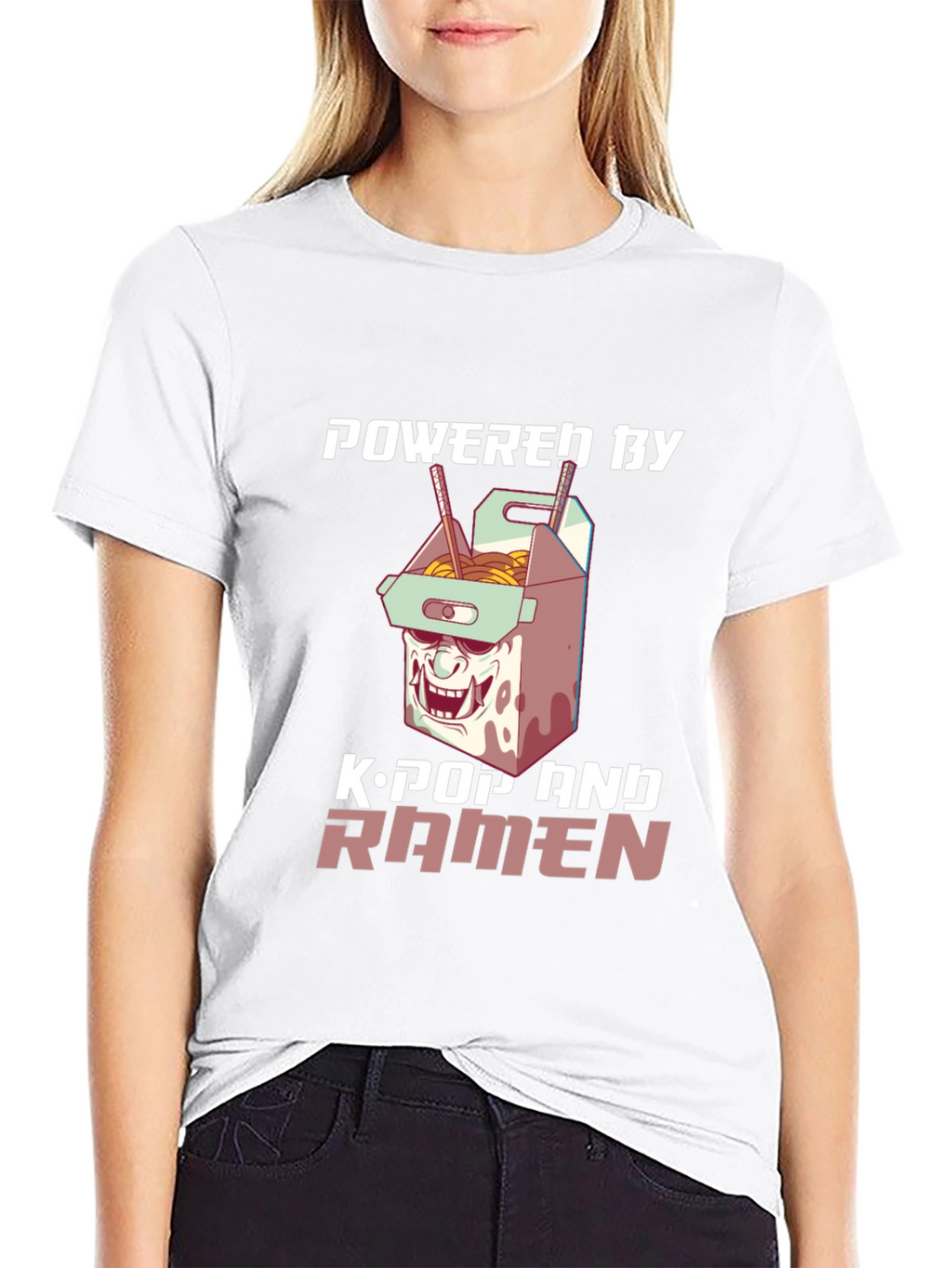 Powered by K-Pop & Ramen Graphic Tee