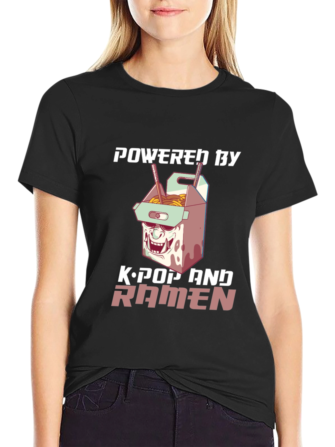 Powered by K-Pop & Ramen Graphic Tee