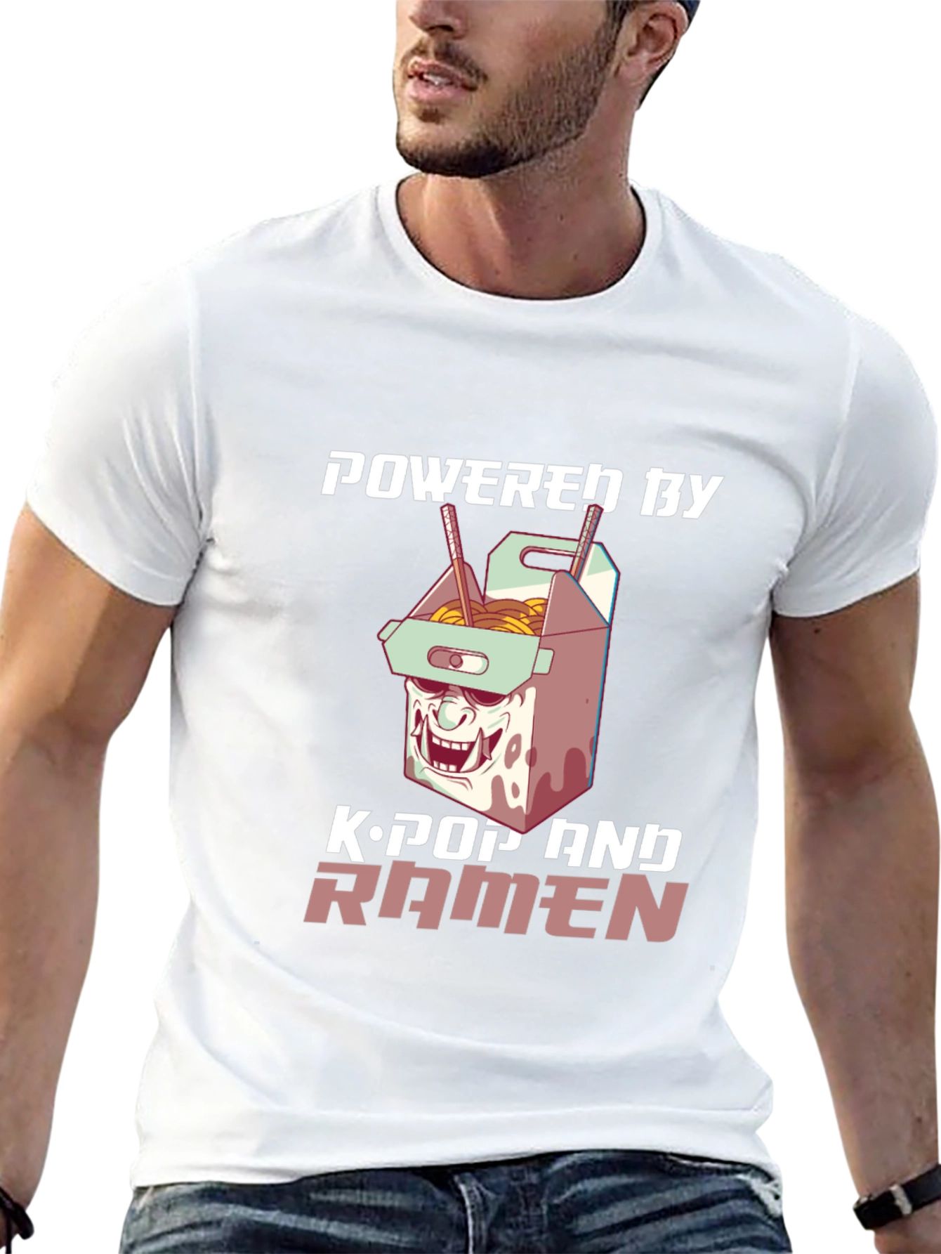 Powered by K-Pop & Ramen Graphic Tee