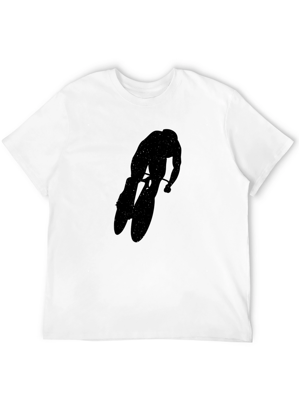 Black Cyclist Silhouette Tee