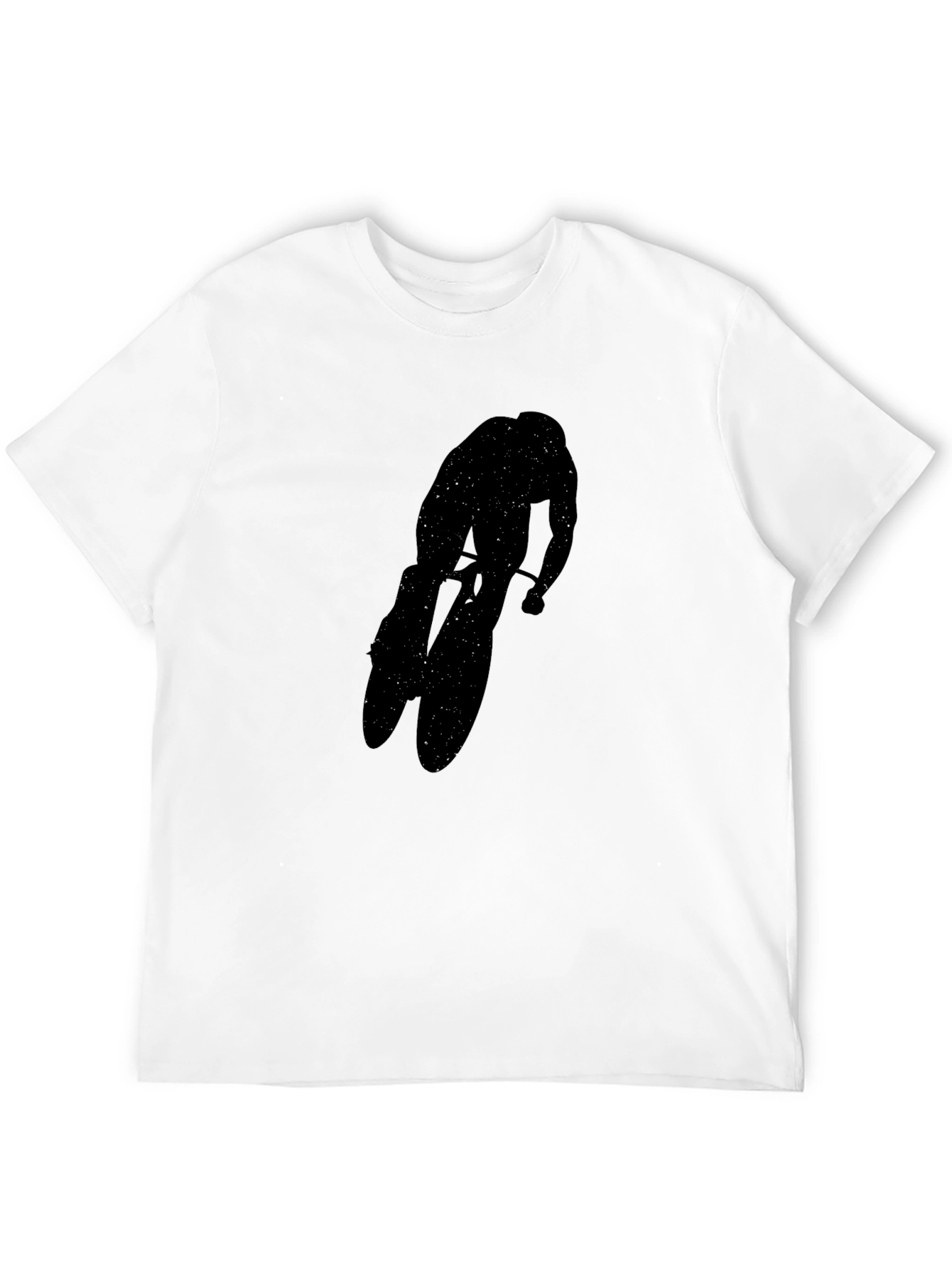 Black Cyclist Silhouette Tee