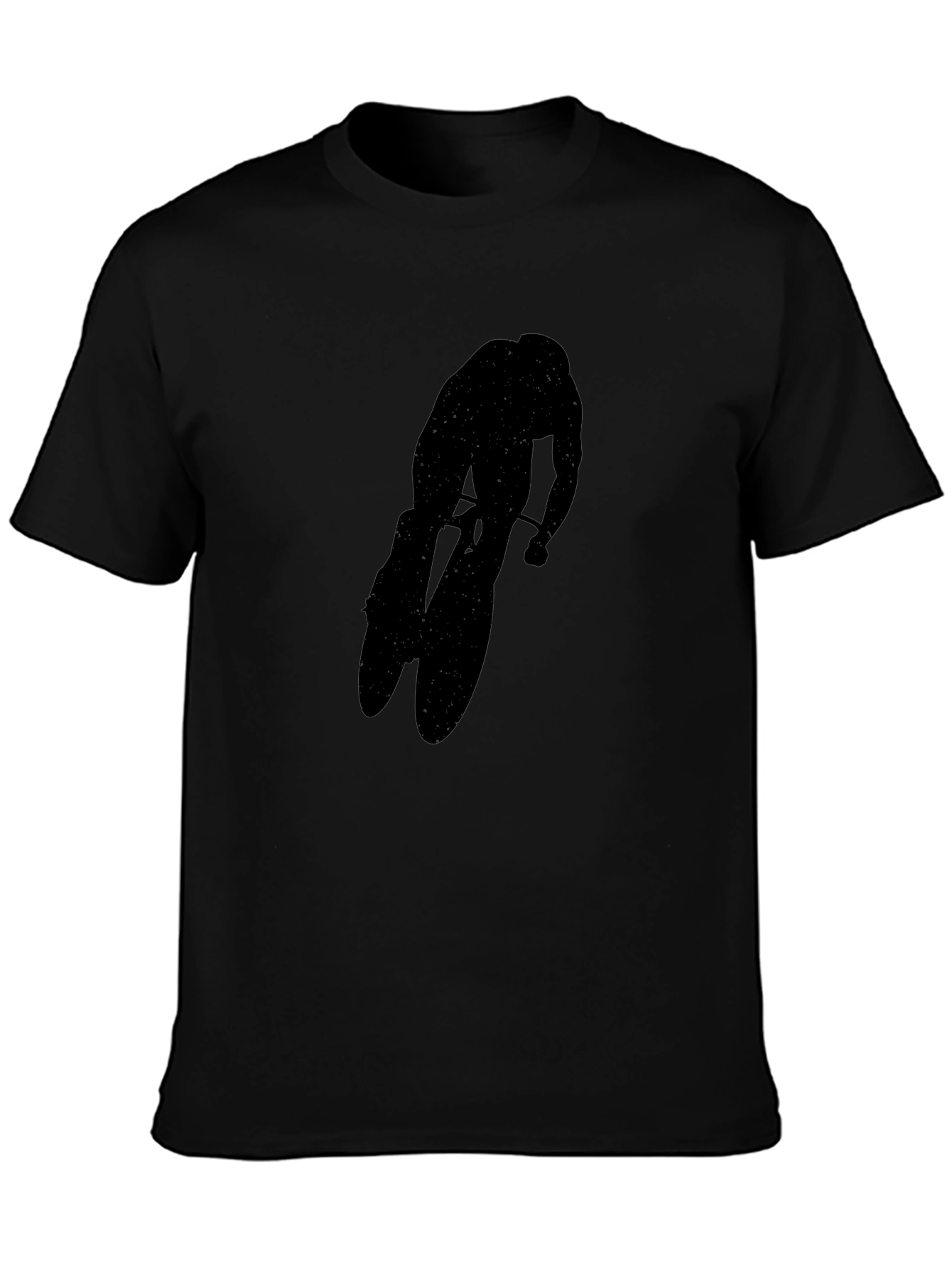 Black Cyclist Silhouette Tee