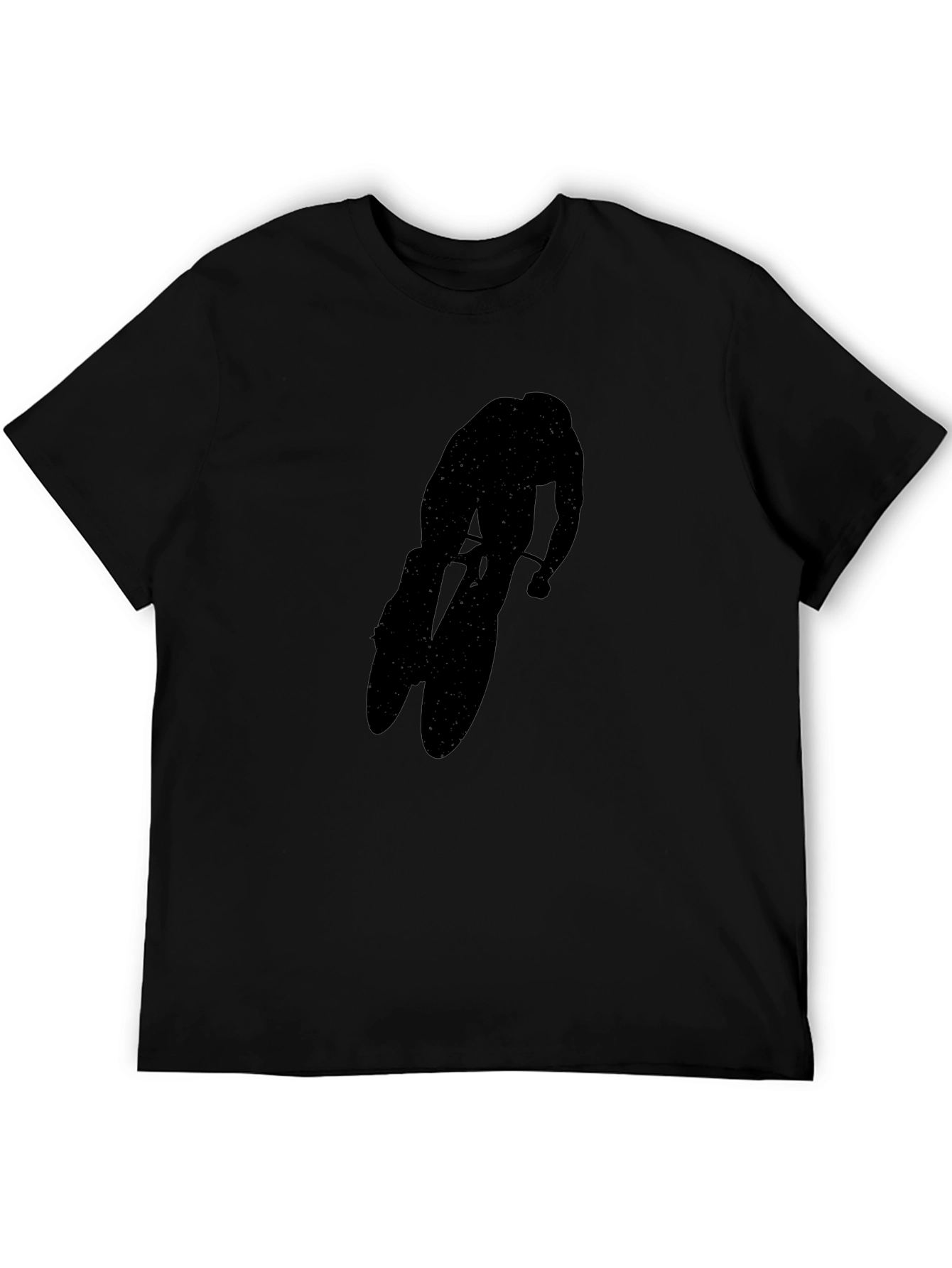 Black Cyclist Silhouette Tee