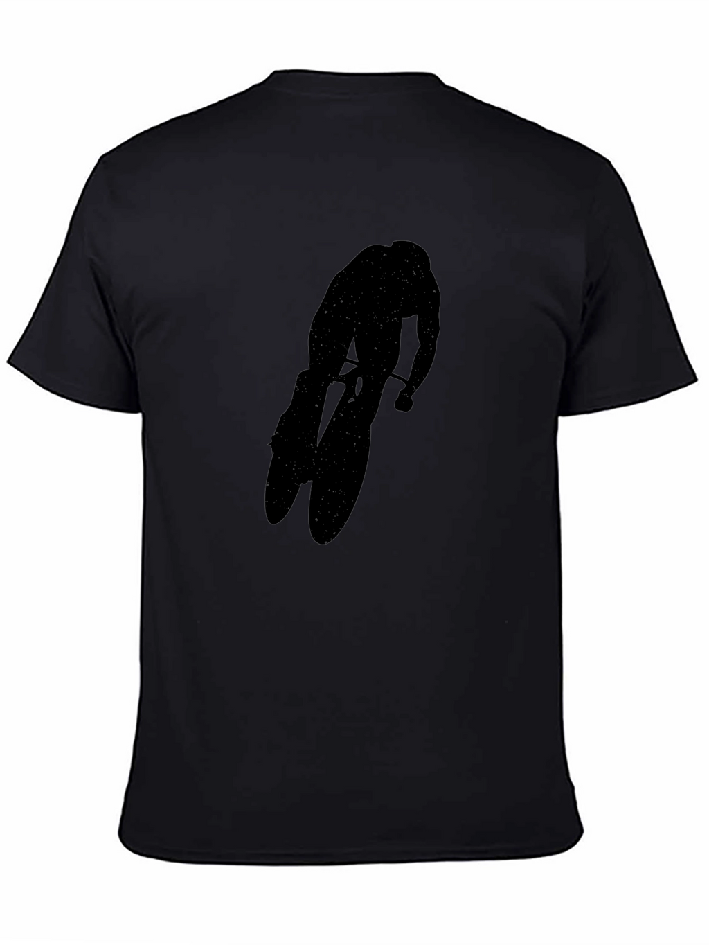 Black Cyclist Silhouette Tee