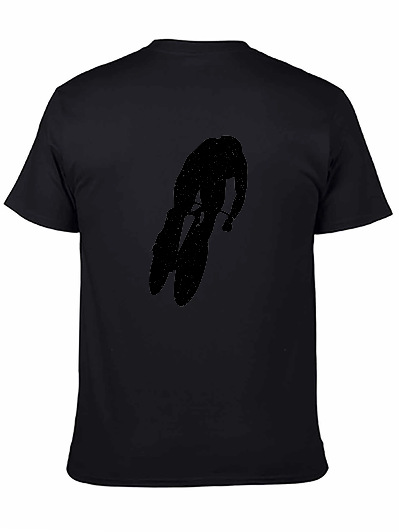 Black Cyclist Silhouette Tee
