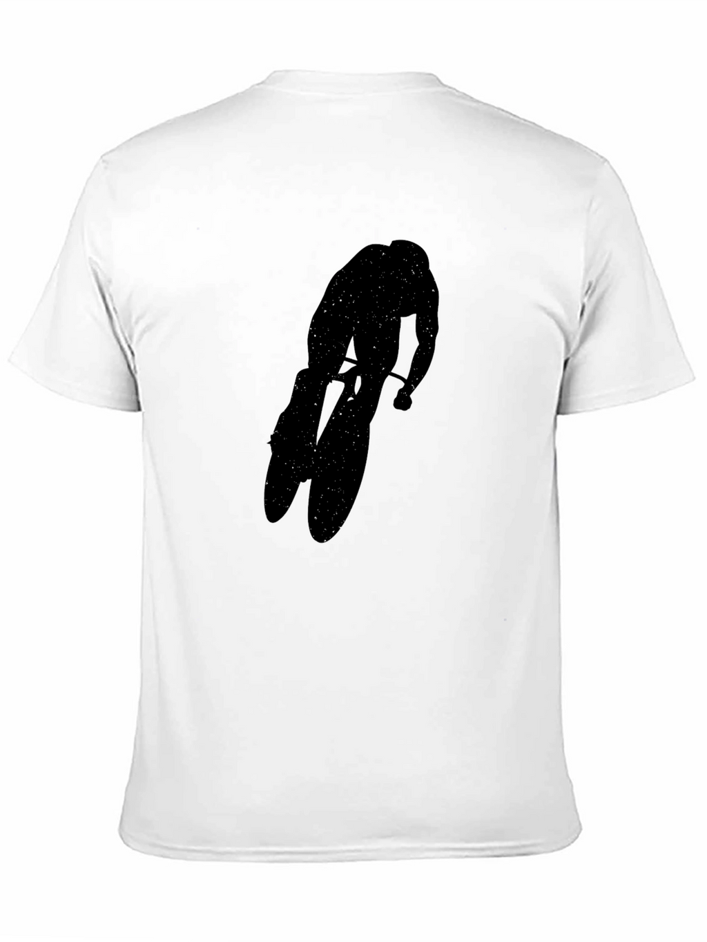 Black Cyclist Silhouette Tee