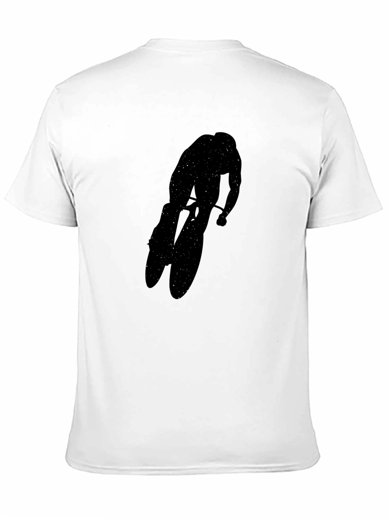 Black Cyclist Silhouette Tee