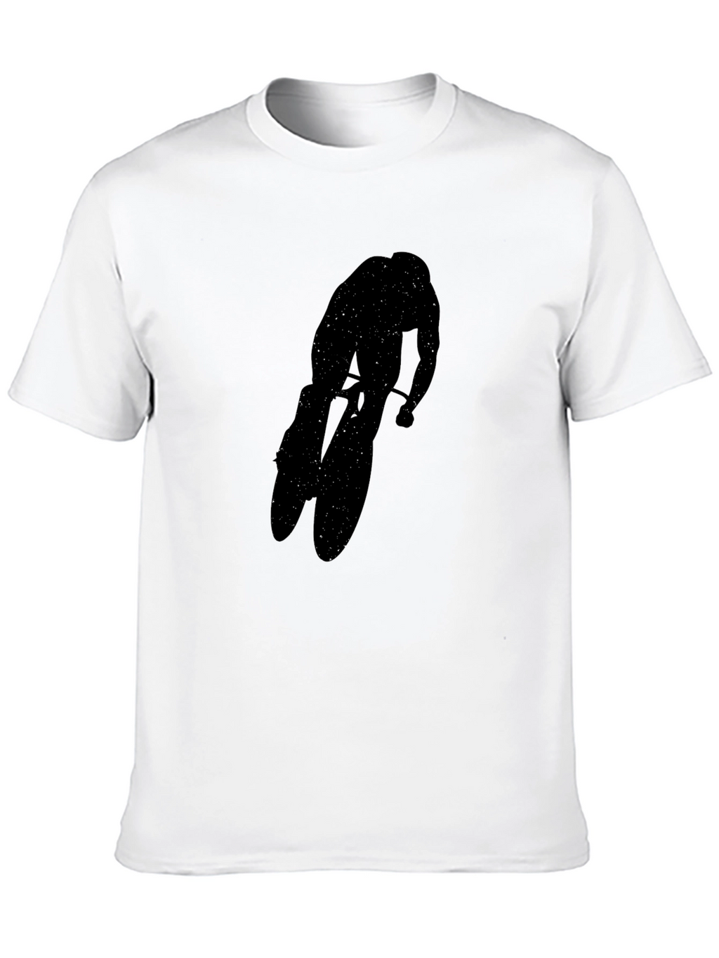 Black Cyclist Silhouette Tee