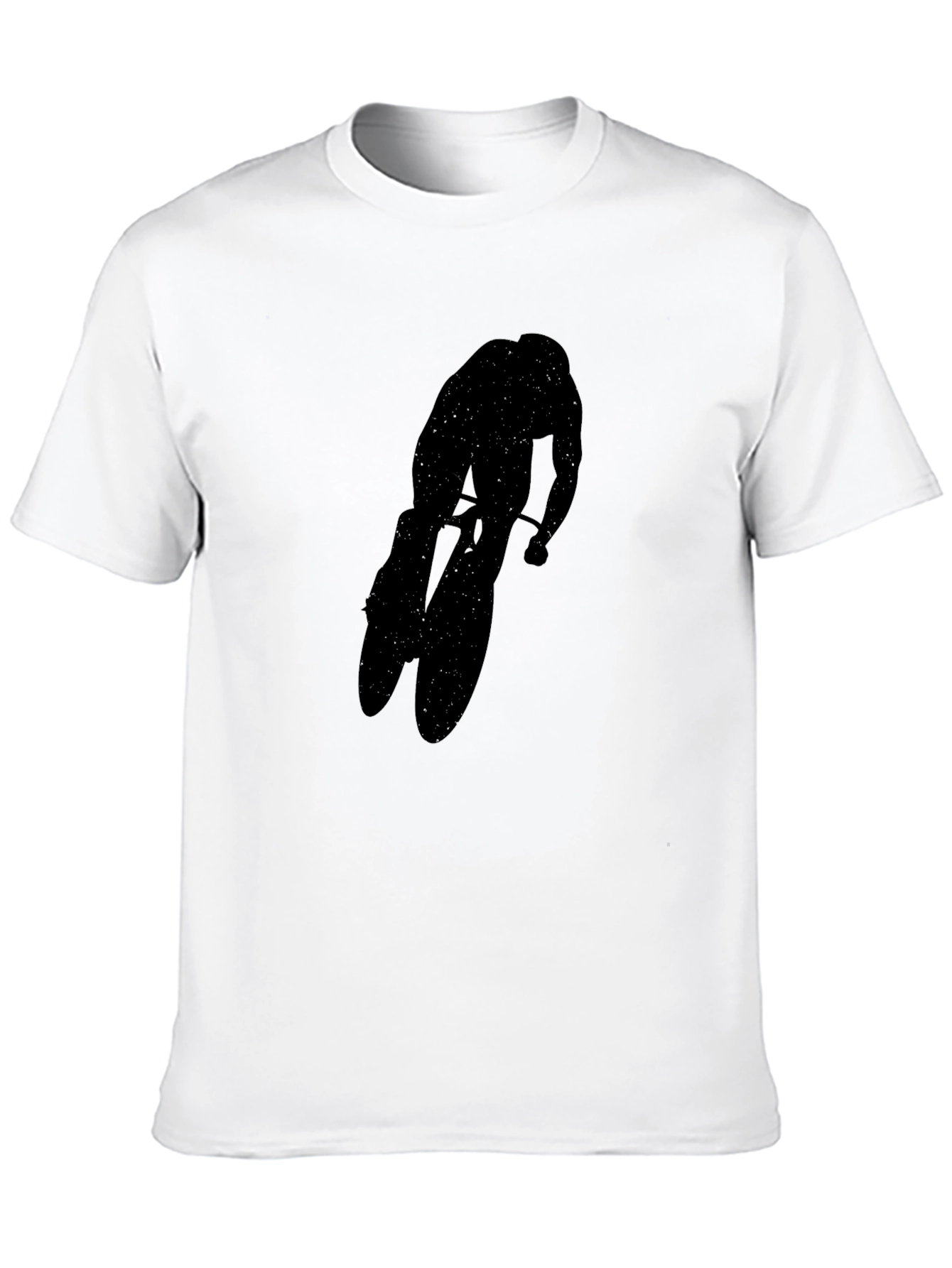Black Cyclist Silhouette Tee