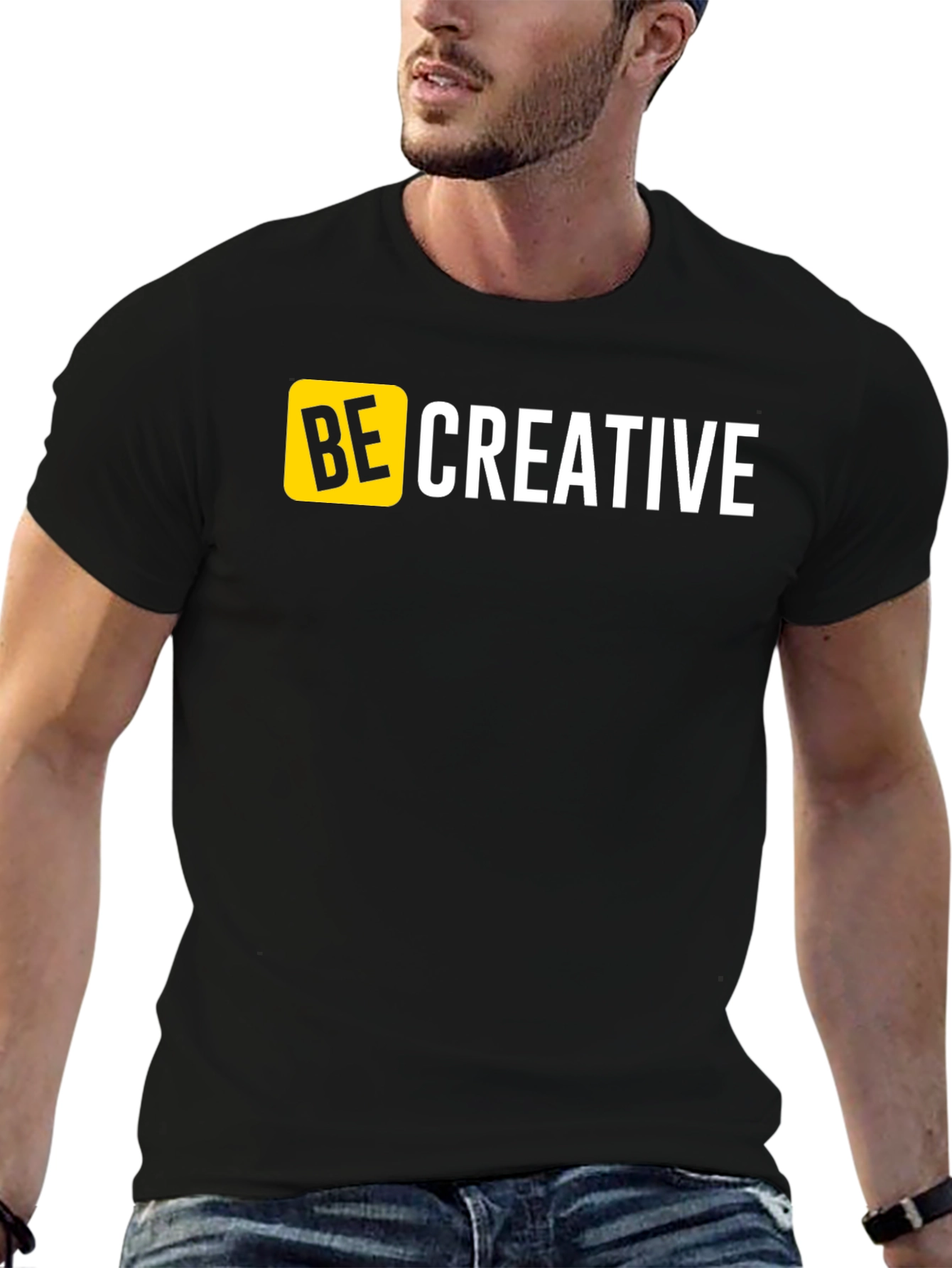 Be Creative Graphic T-Shirt - Mens Black Tee