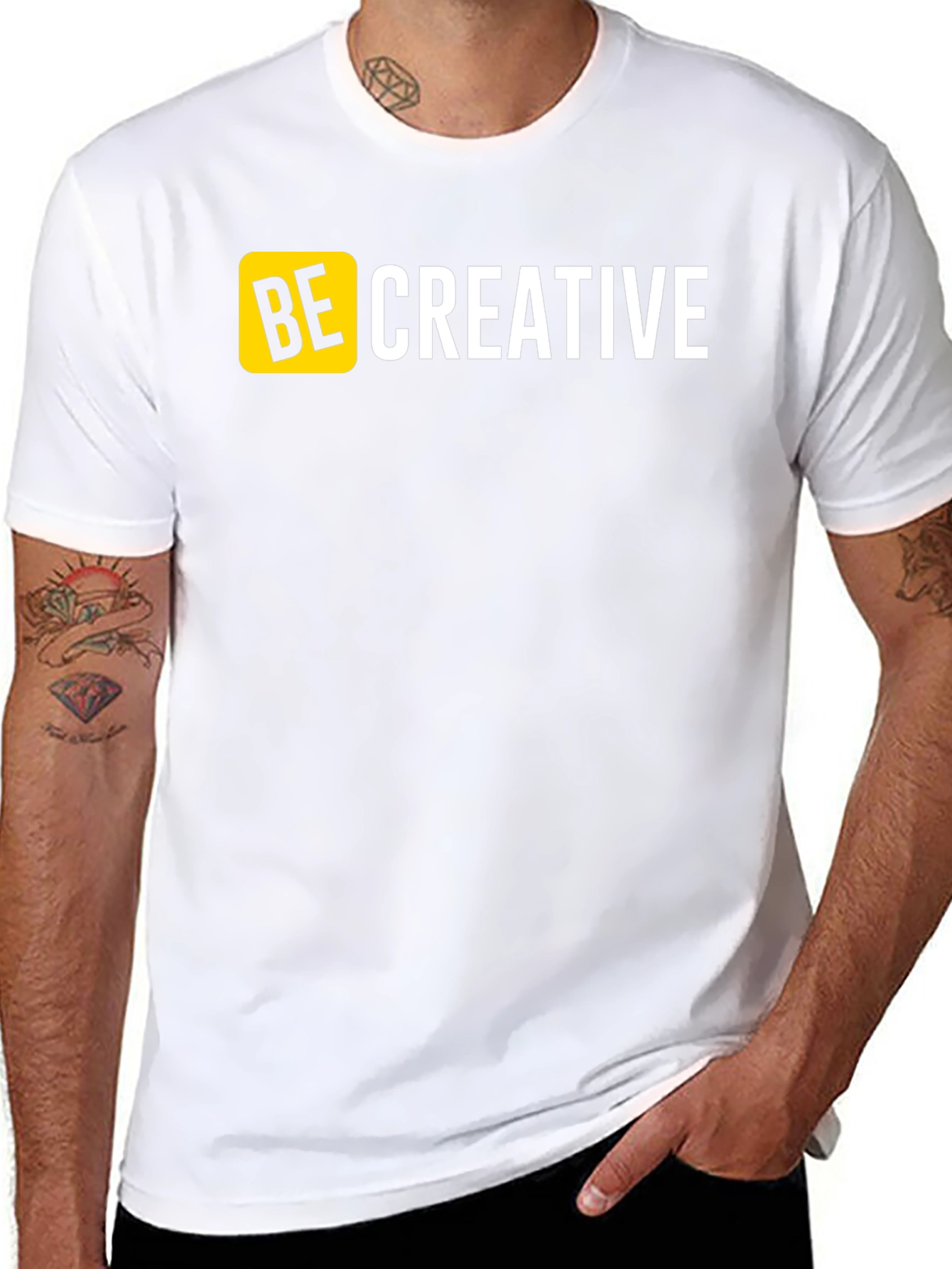 Be Creative Graphic T-Shirt - Mens Black Tee