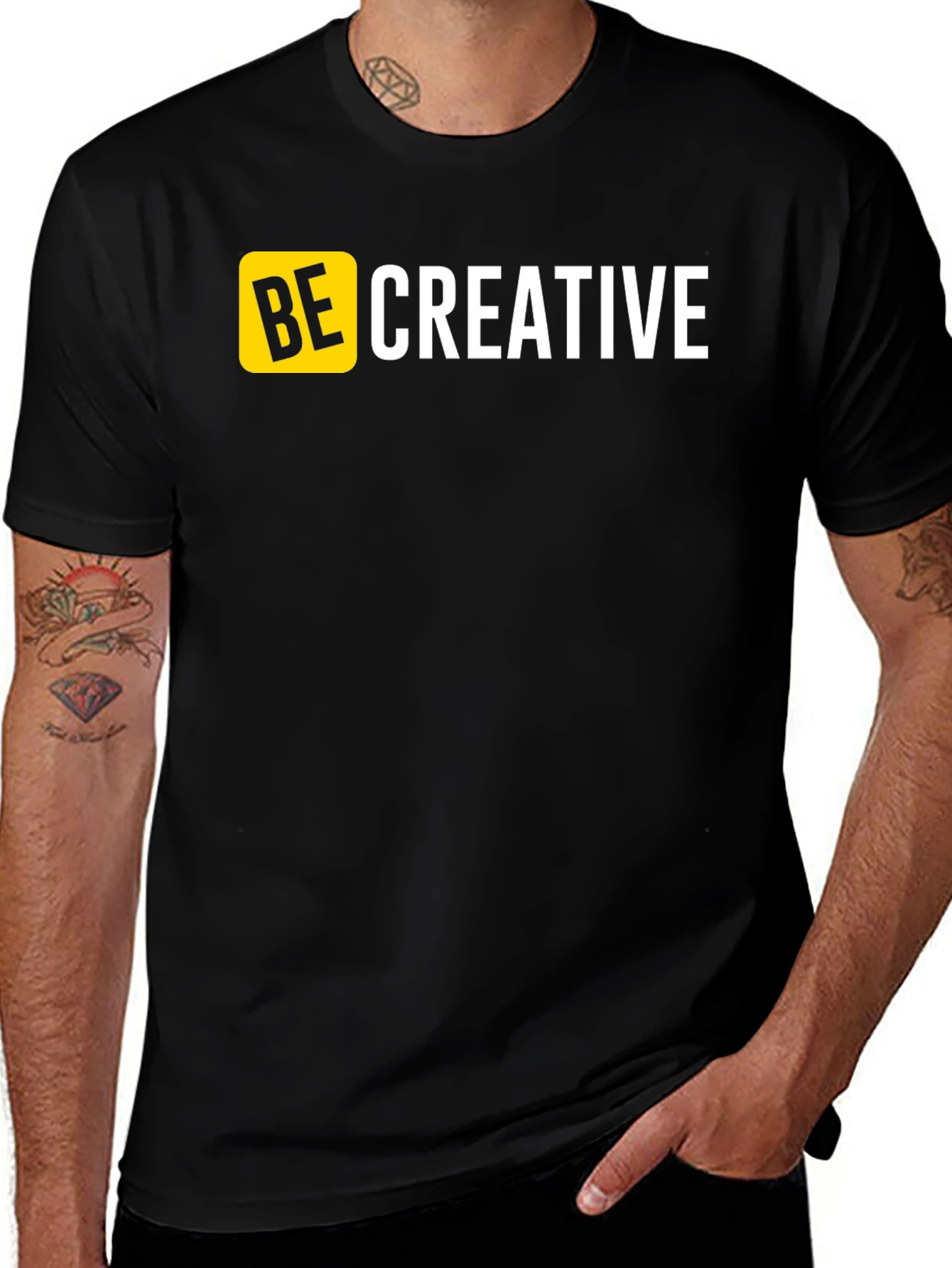 Be Creative Graphic T-Shirt - Mens Black Tee
