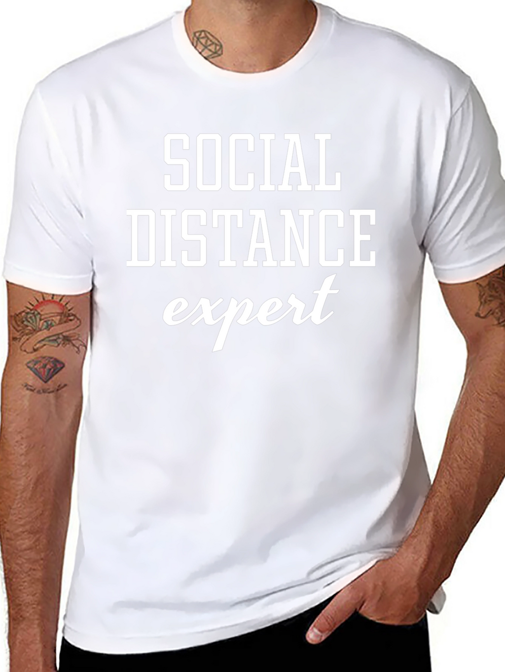 Social Distance Expert T-Shirt - Black
