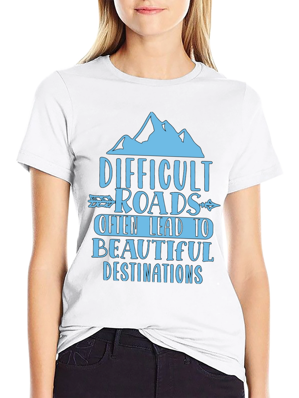 Difficult Roads Graphic Tee - Adventure Awaits