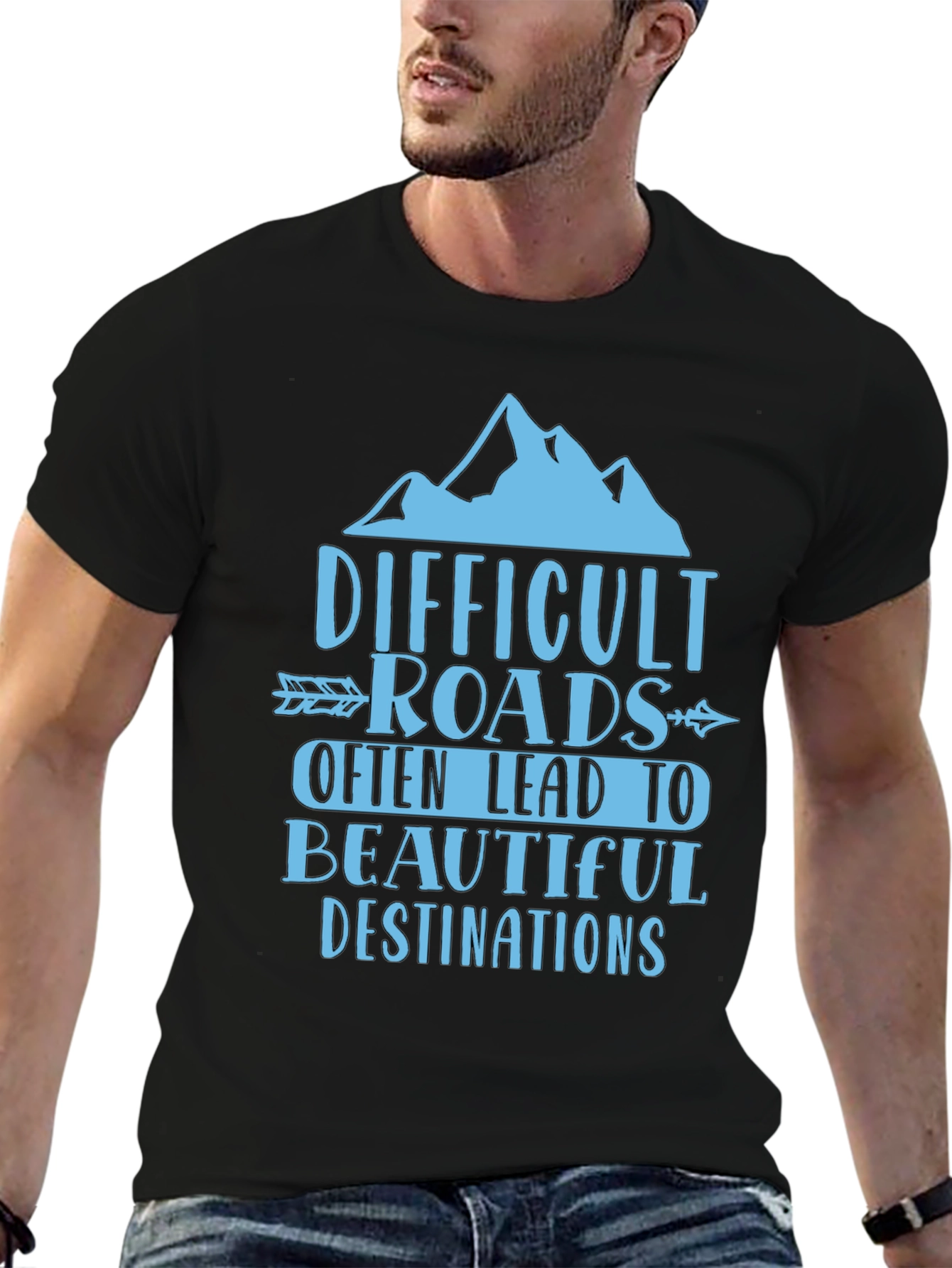 Difficult Roads Graphic Tee - Adventure Awaits