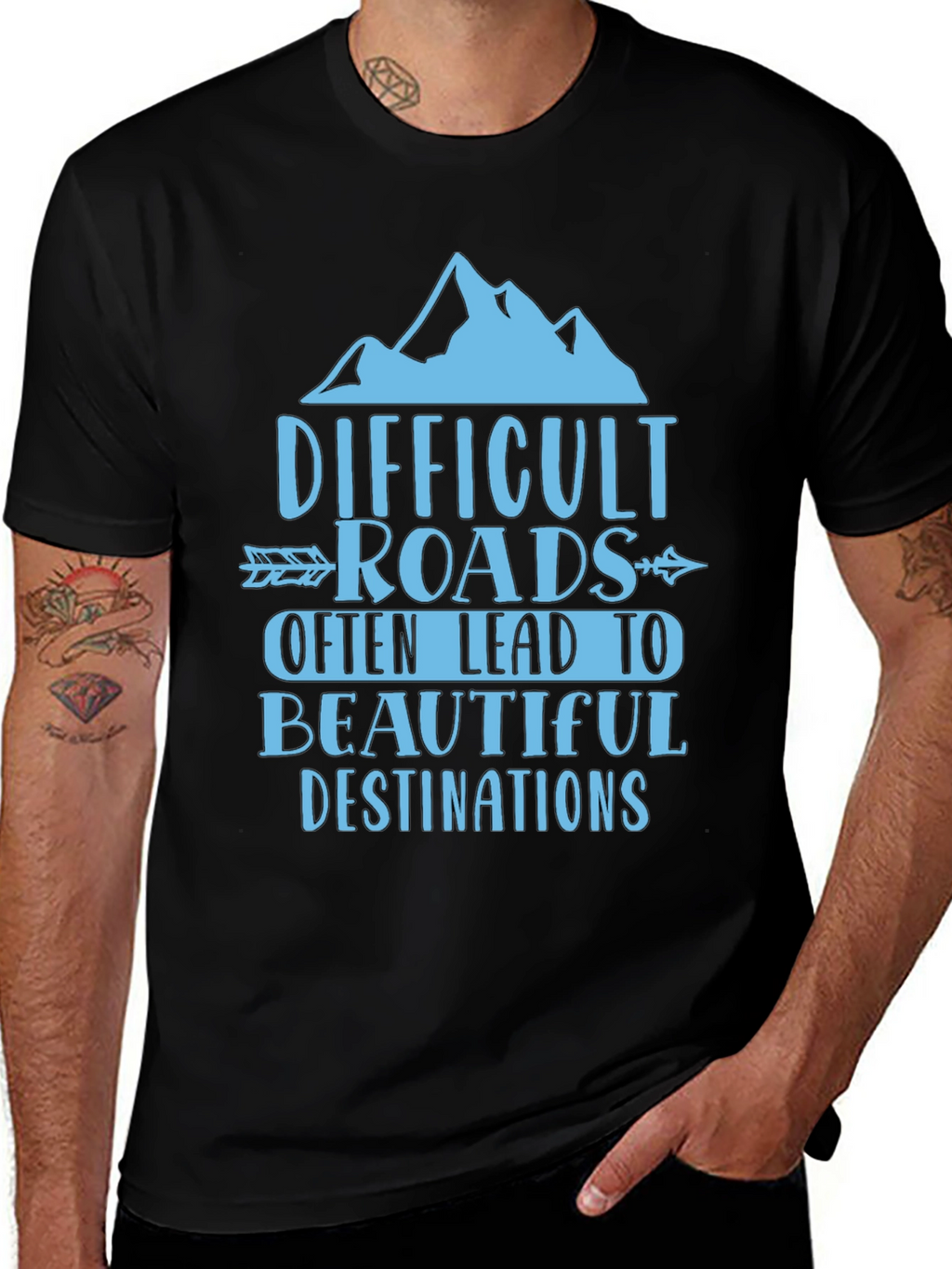 Difficult Roads Graphic Tee - Adventure Awaits