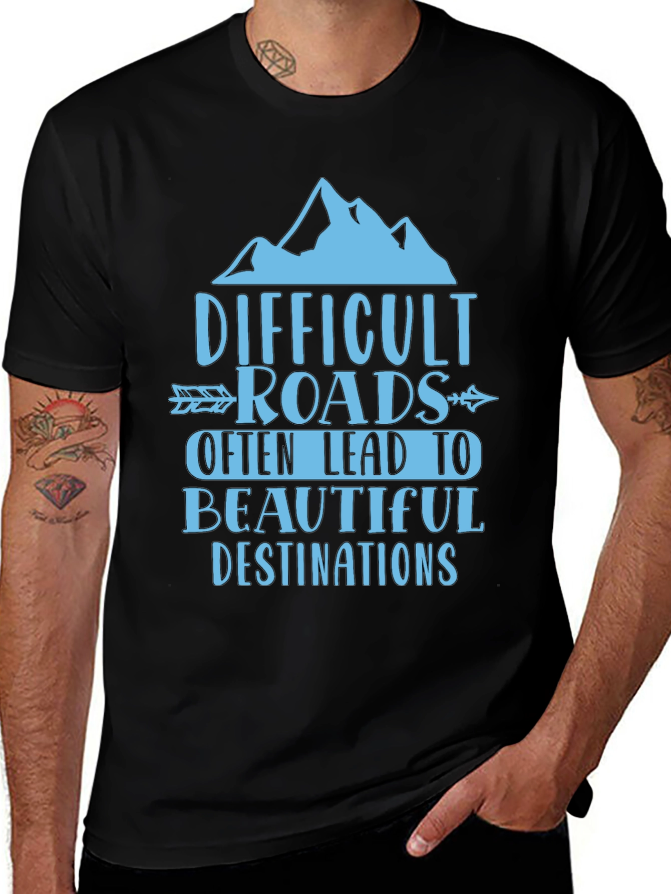 Difficult Roads Graphic Tee - Adventure Awaits