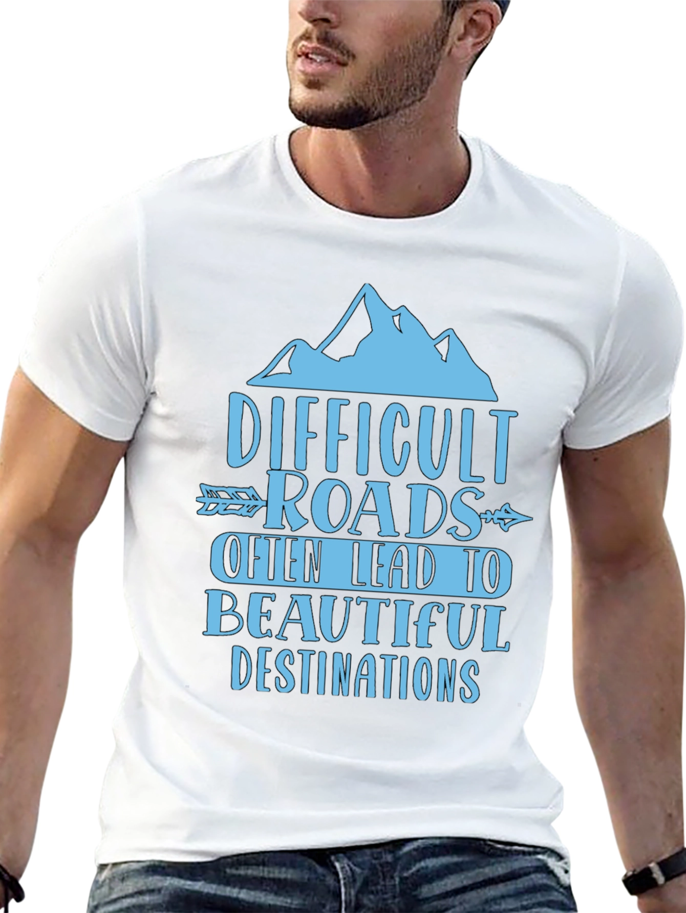 Difficult Roads Graphic Tee - Adventure Awaits