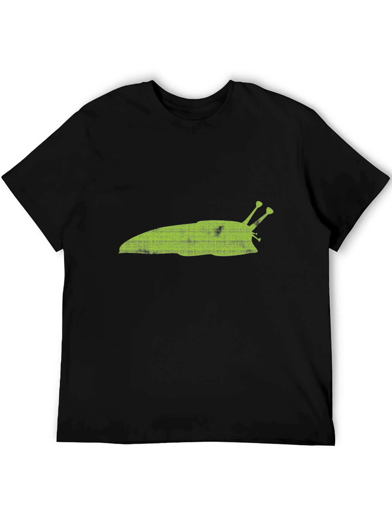 Green Slug Graphic T-Shirt - Casual Black Tee