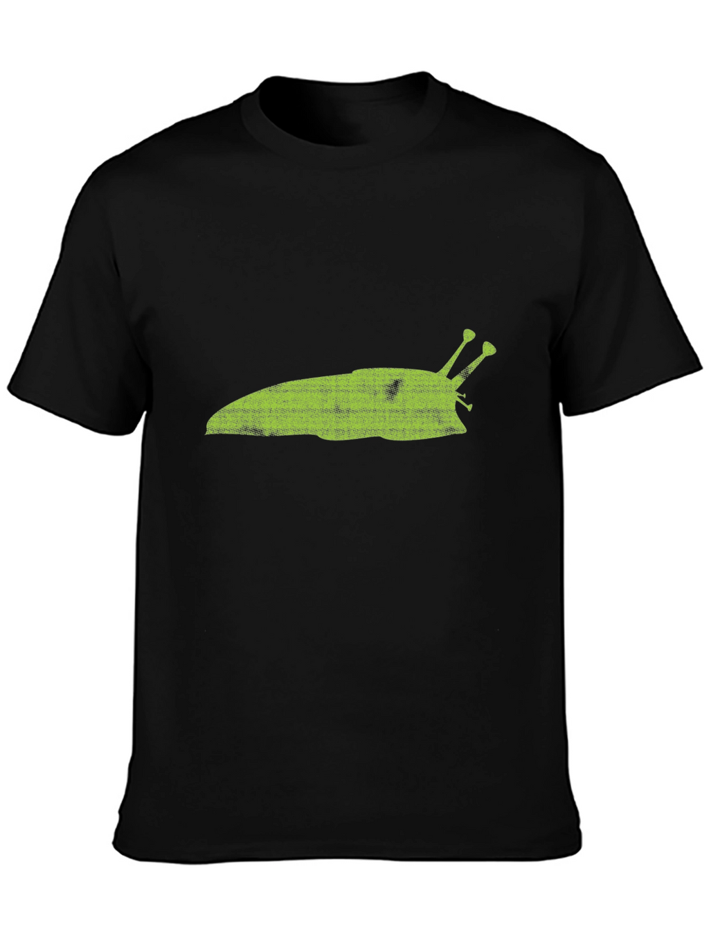 Green Slug Graphic T-Shirt - Casual Black Tee
