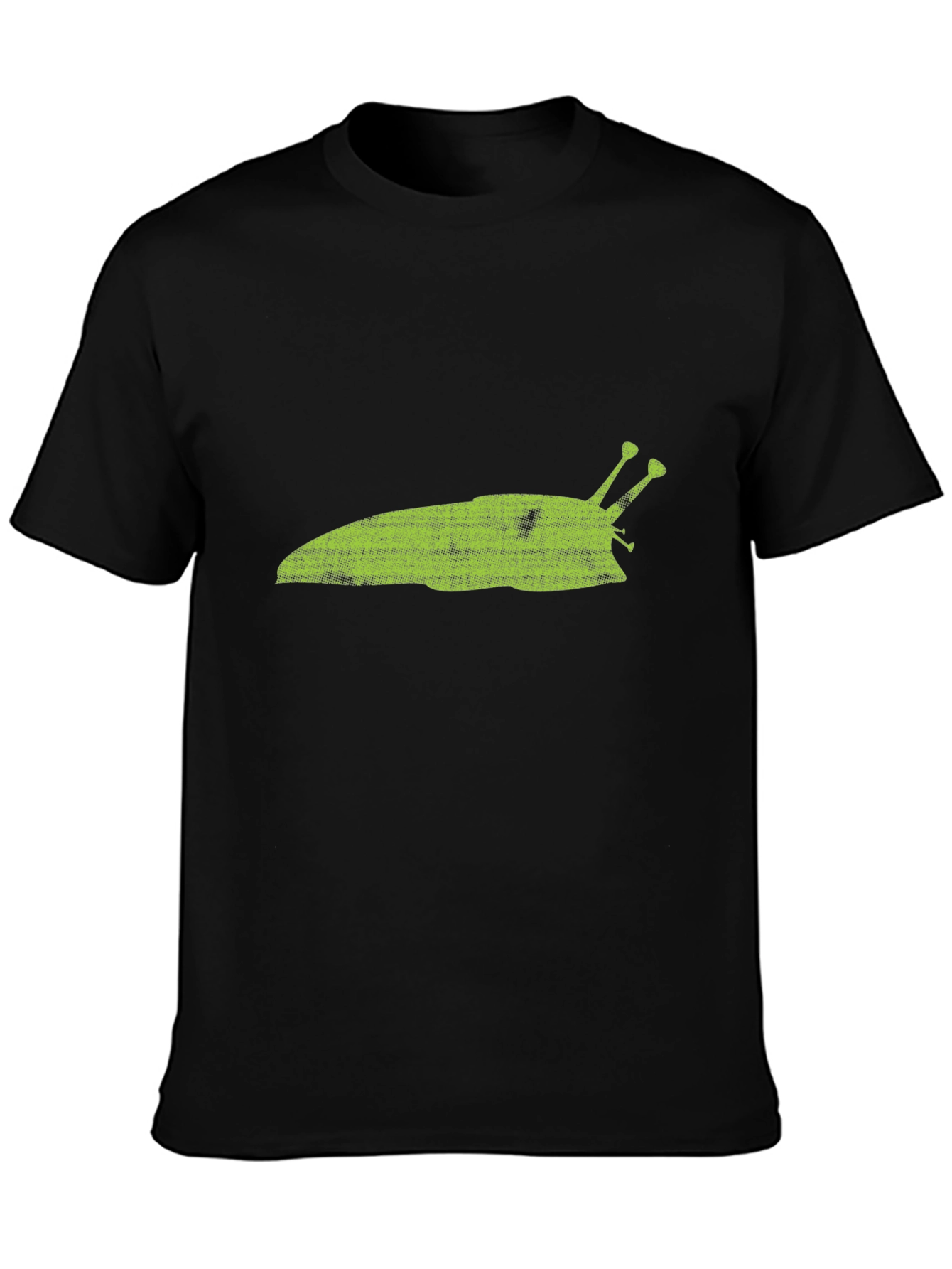 Green Slug Graphic T-Shirt - Casual Black Tee