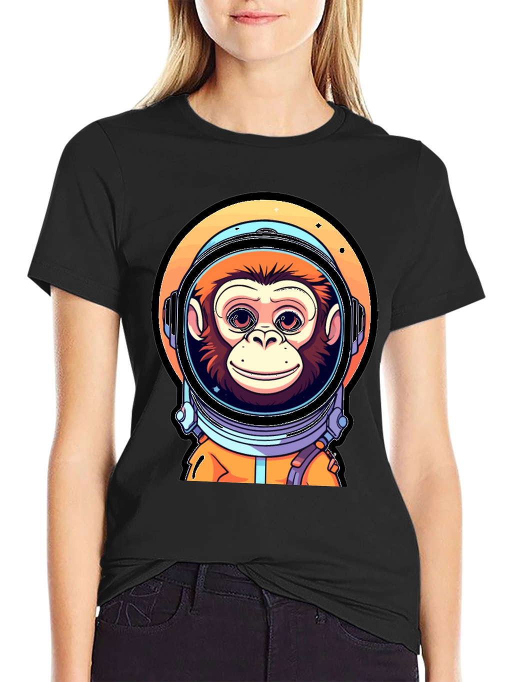 Monkey Astronaut T-Shirt - Space Chimp Design
