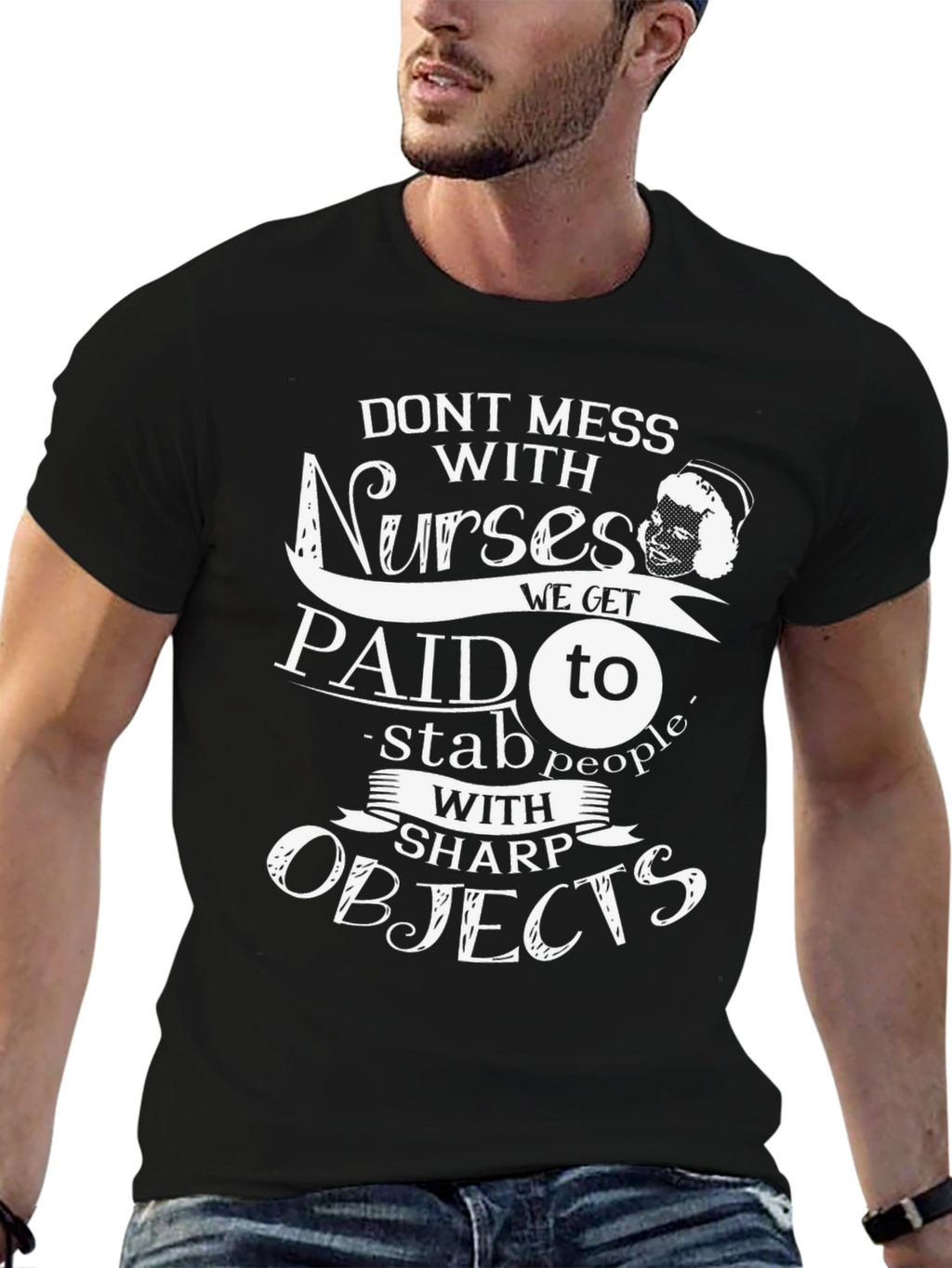 Nurses Sharp Objects Graphic T-Shirt