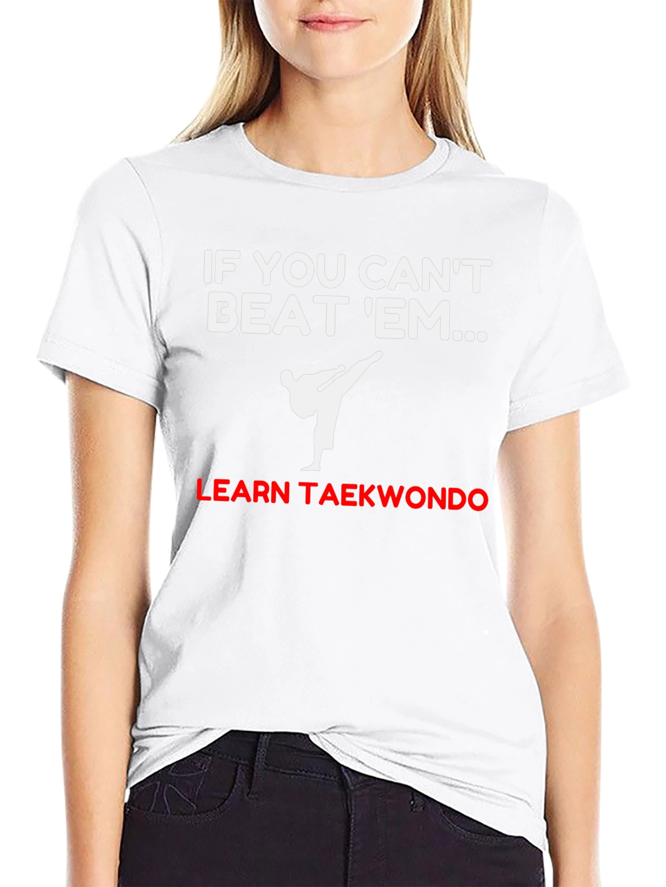 Learn Taekwondo Black T-Shirt