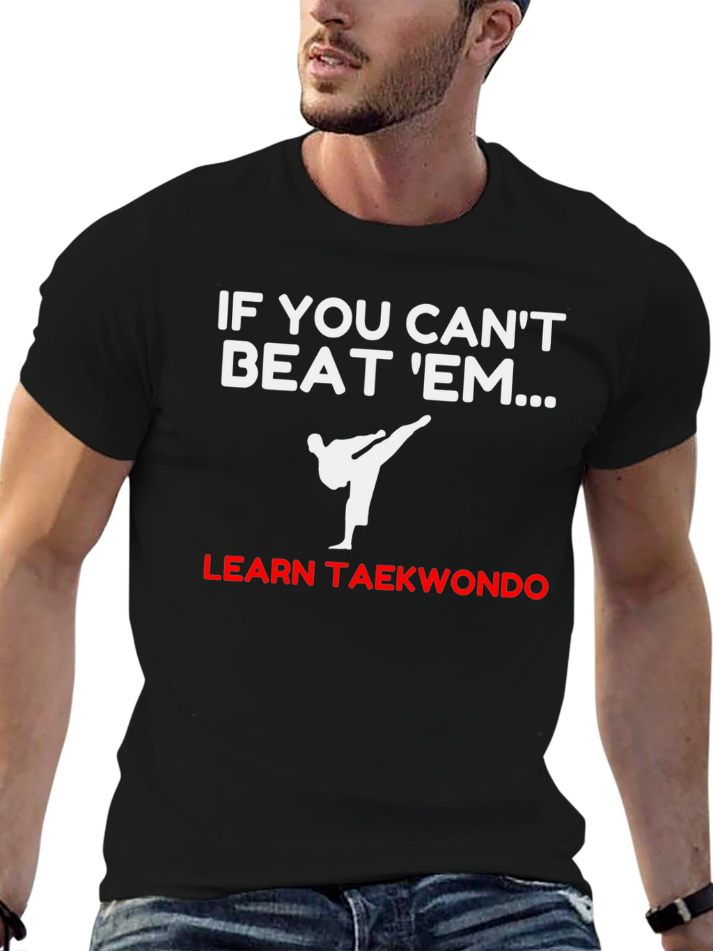 Learn Taekwondo Black T-Shirt