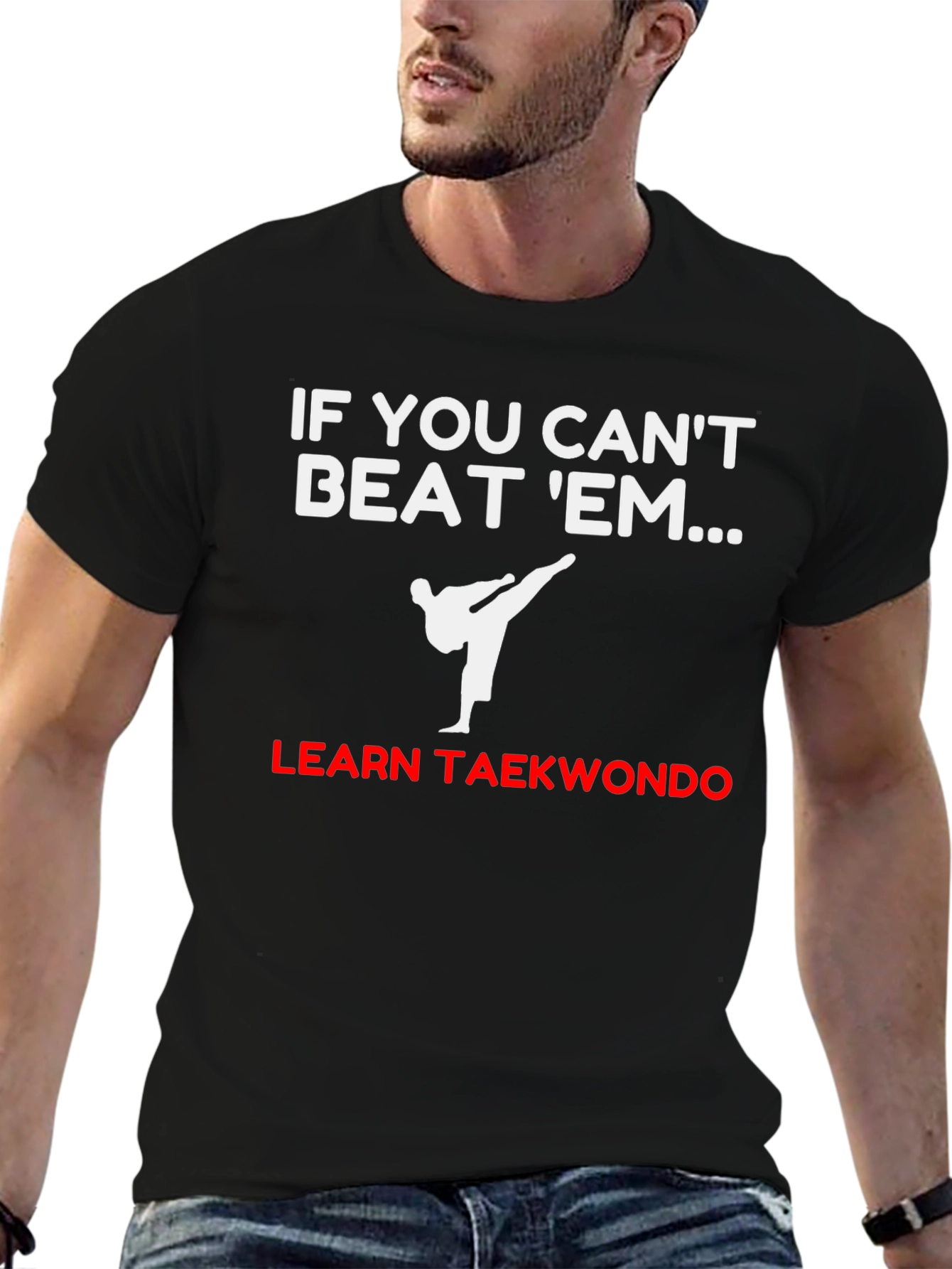 Learn Taekwondo Black T-Shirt