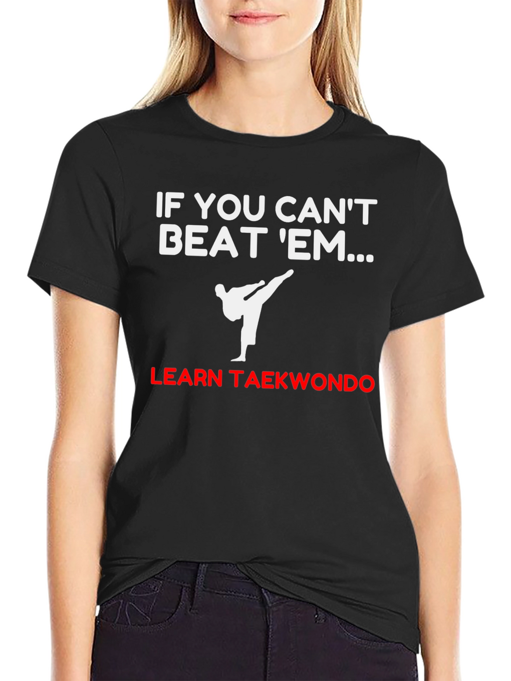 Learn Taekwondo Black T-Shirt