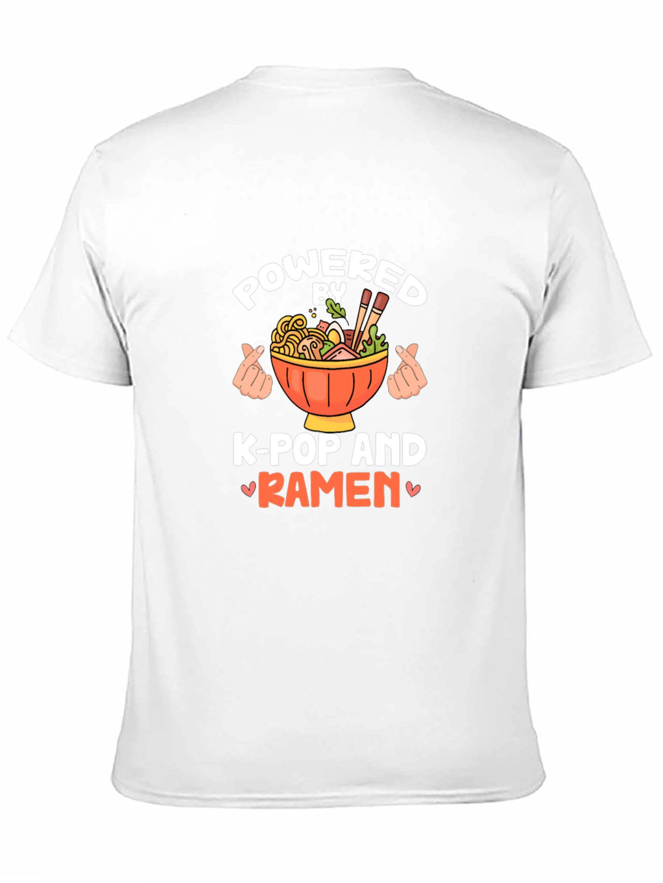 Powered by K-Pop and Ramen Black Tee