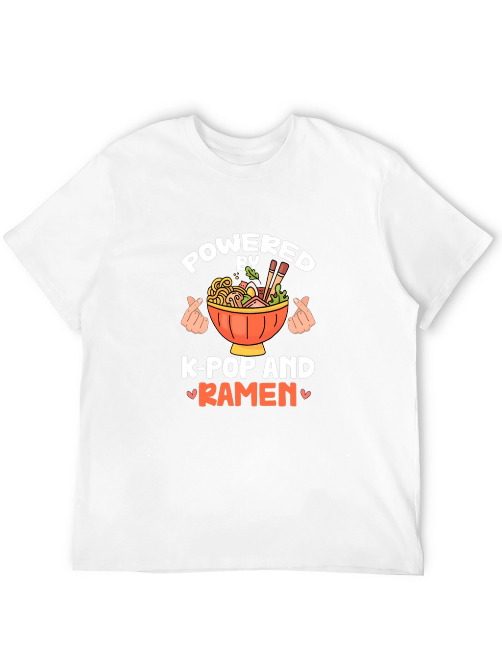 Powered by K-Pop and Ramen Black Tee