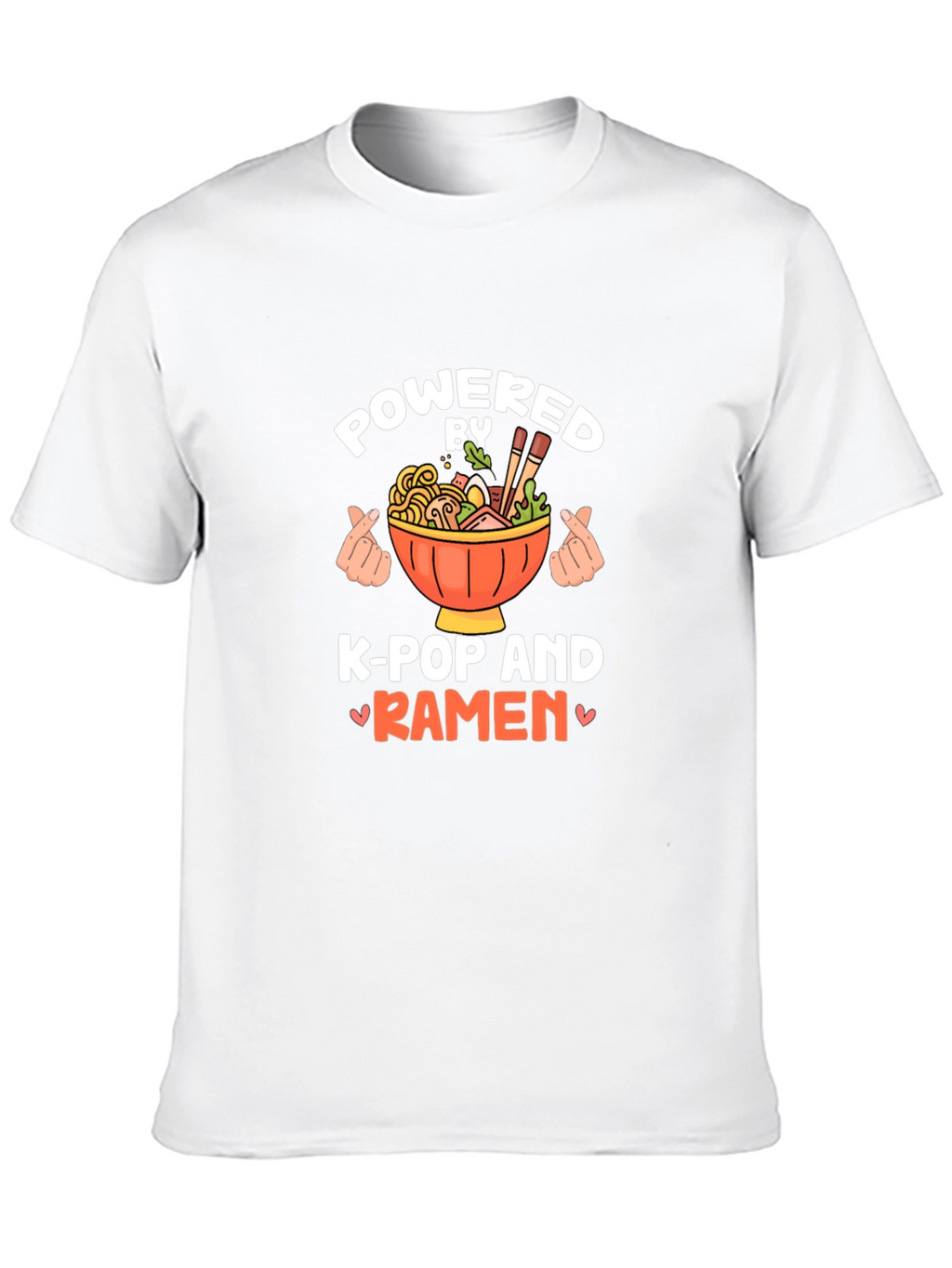Powered by K-Pop and Ramen Black Tee