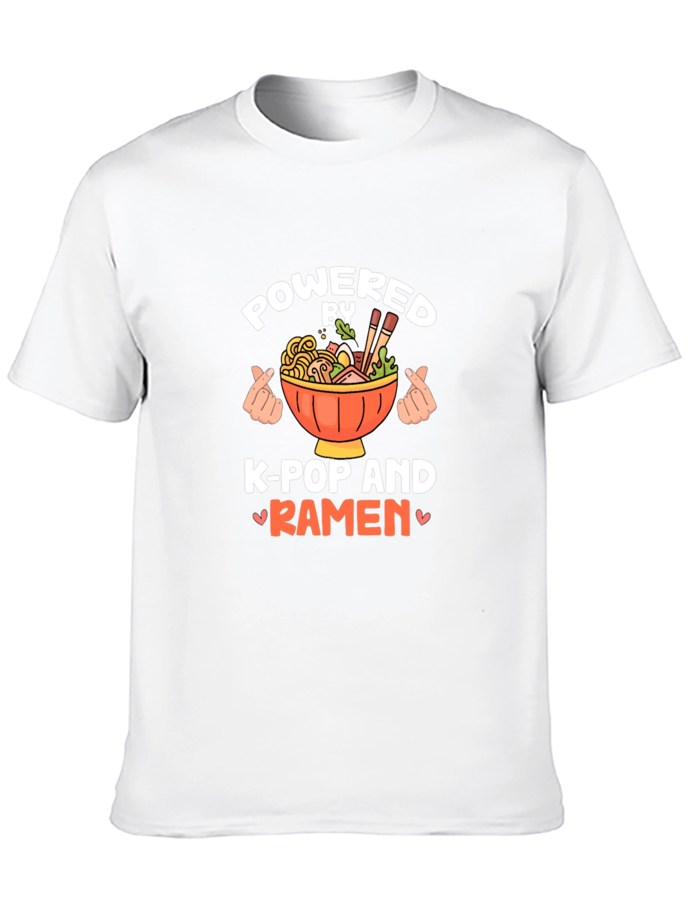 Powered by K-Pop and Ramen Black Tee
