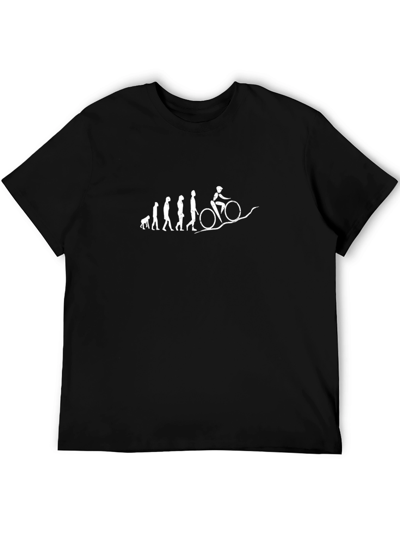 Evolution of Cyclist Black Graphic Tee