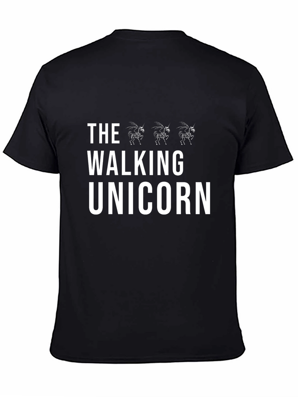 The Walking Unicorn Black Graphic Tee