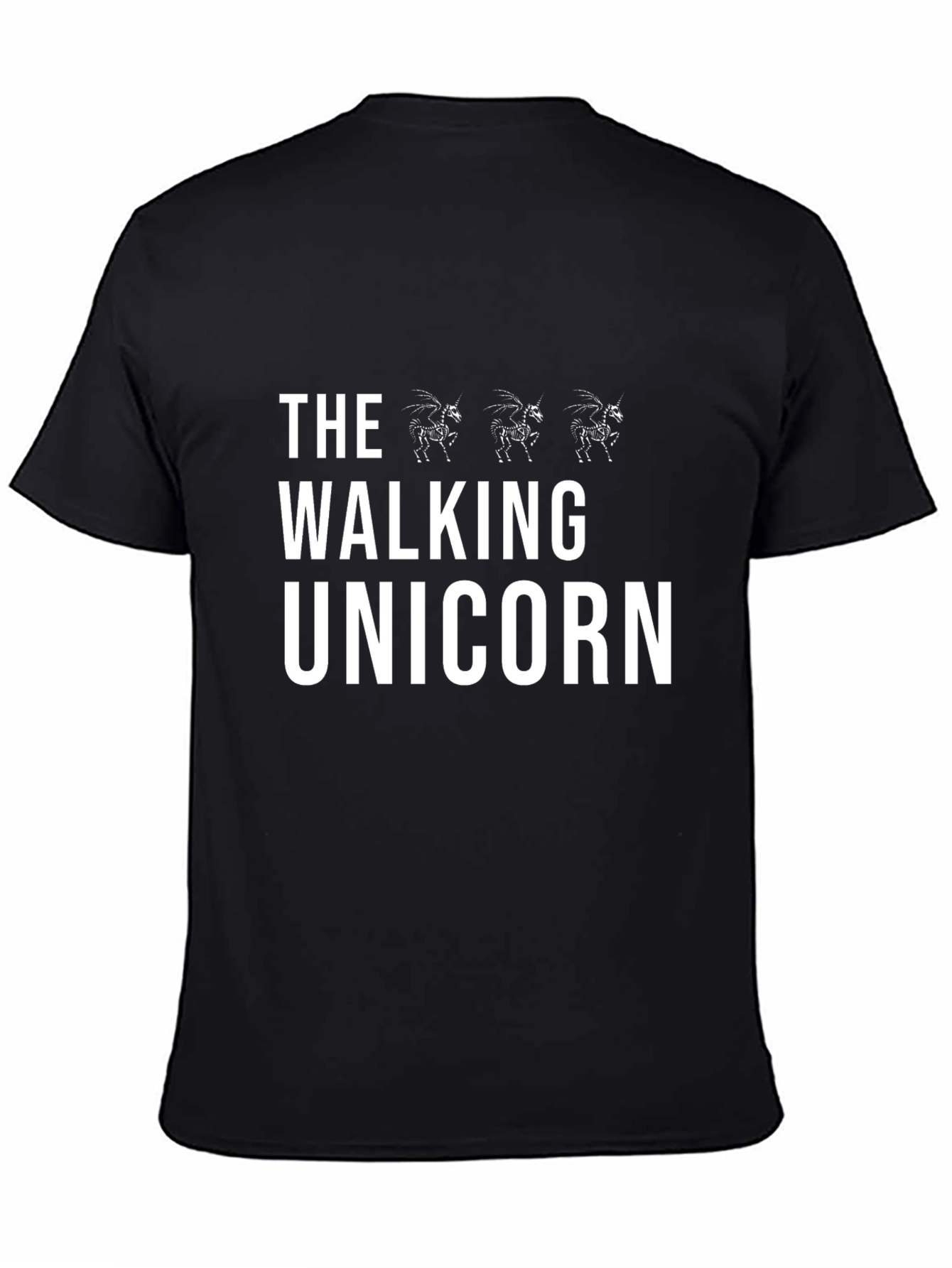 The Walking Unicorn Black Graphic Tee