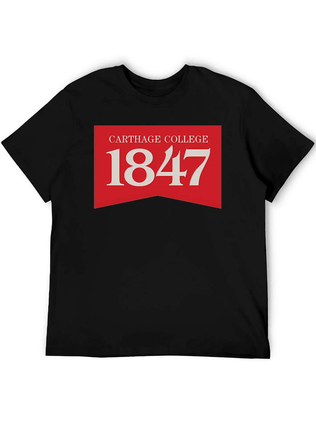 Carthage College 1847 Black T-Shirt