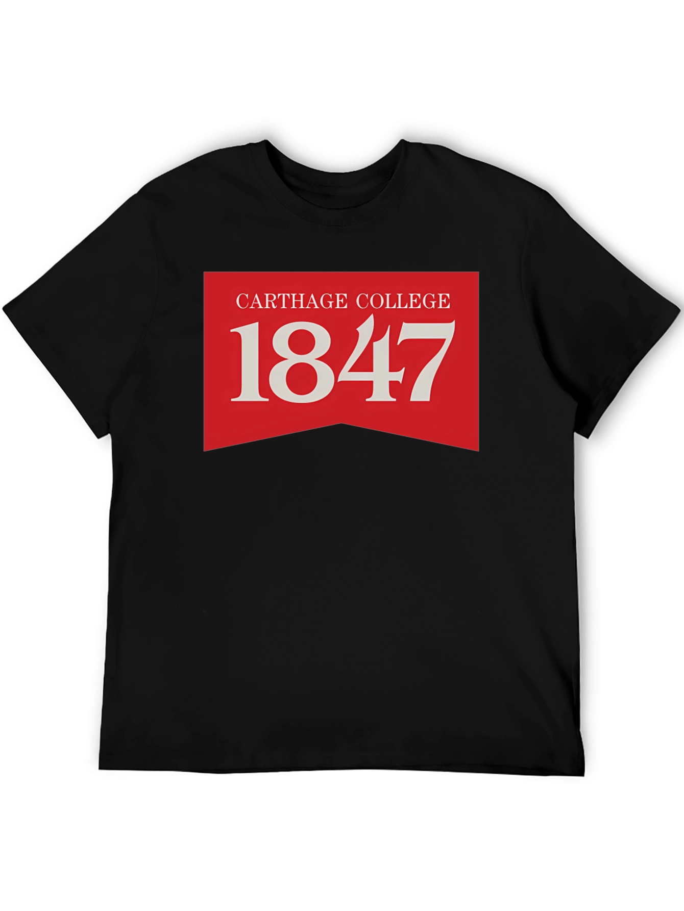 Carthage College 1847 Black T-Shirt